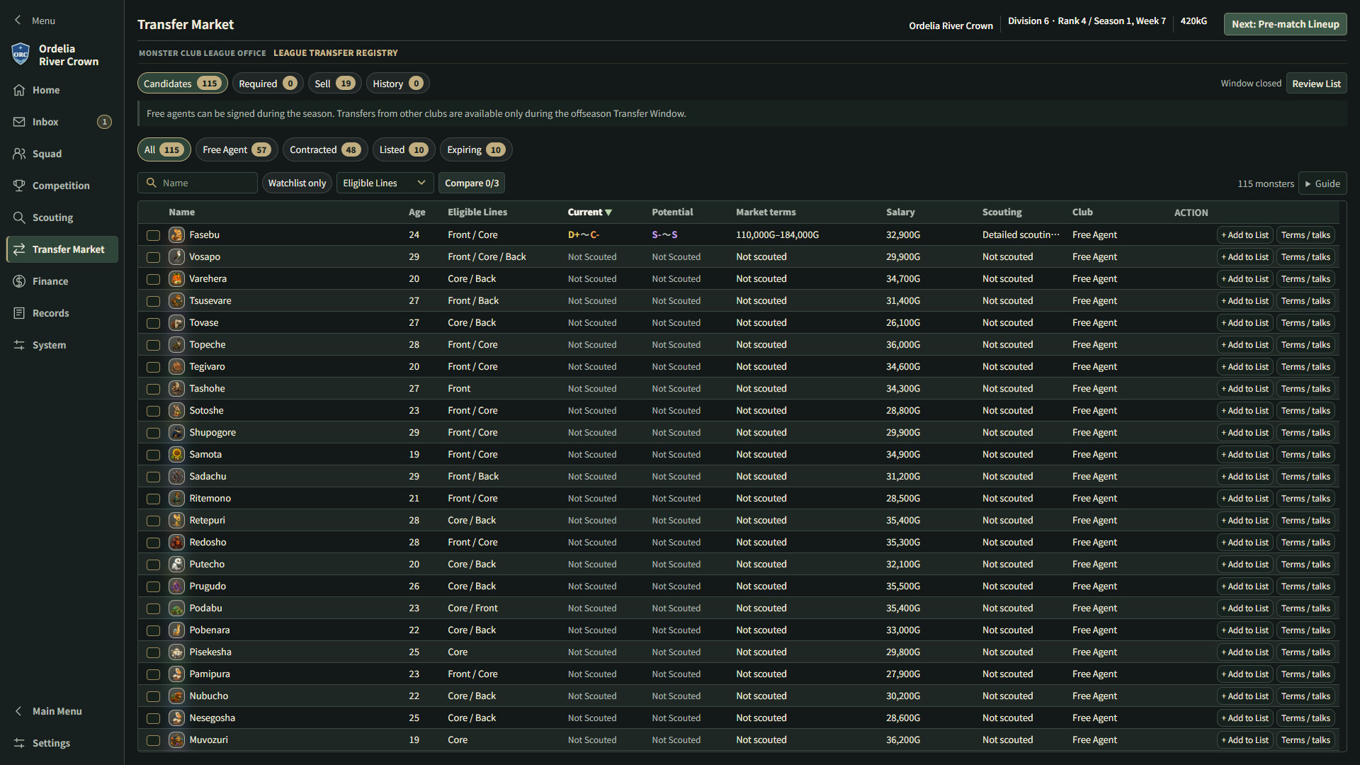 Monster Club League Manager screenshot 4