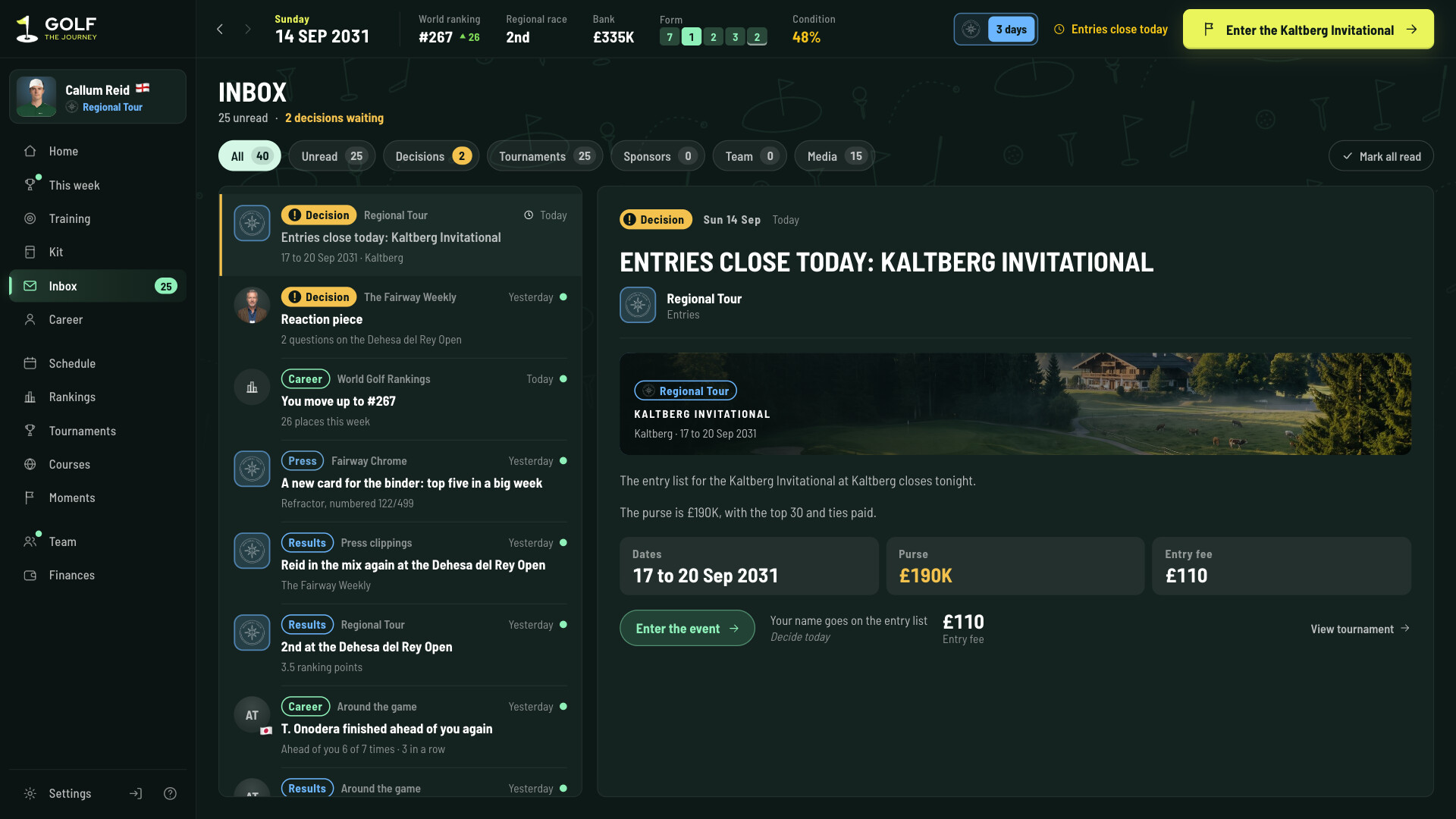 Golf: The Journey - Career Sim screenshot 3