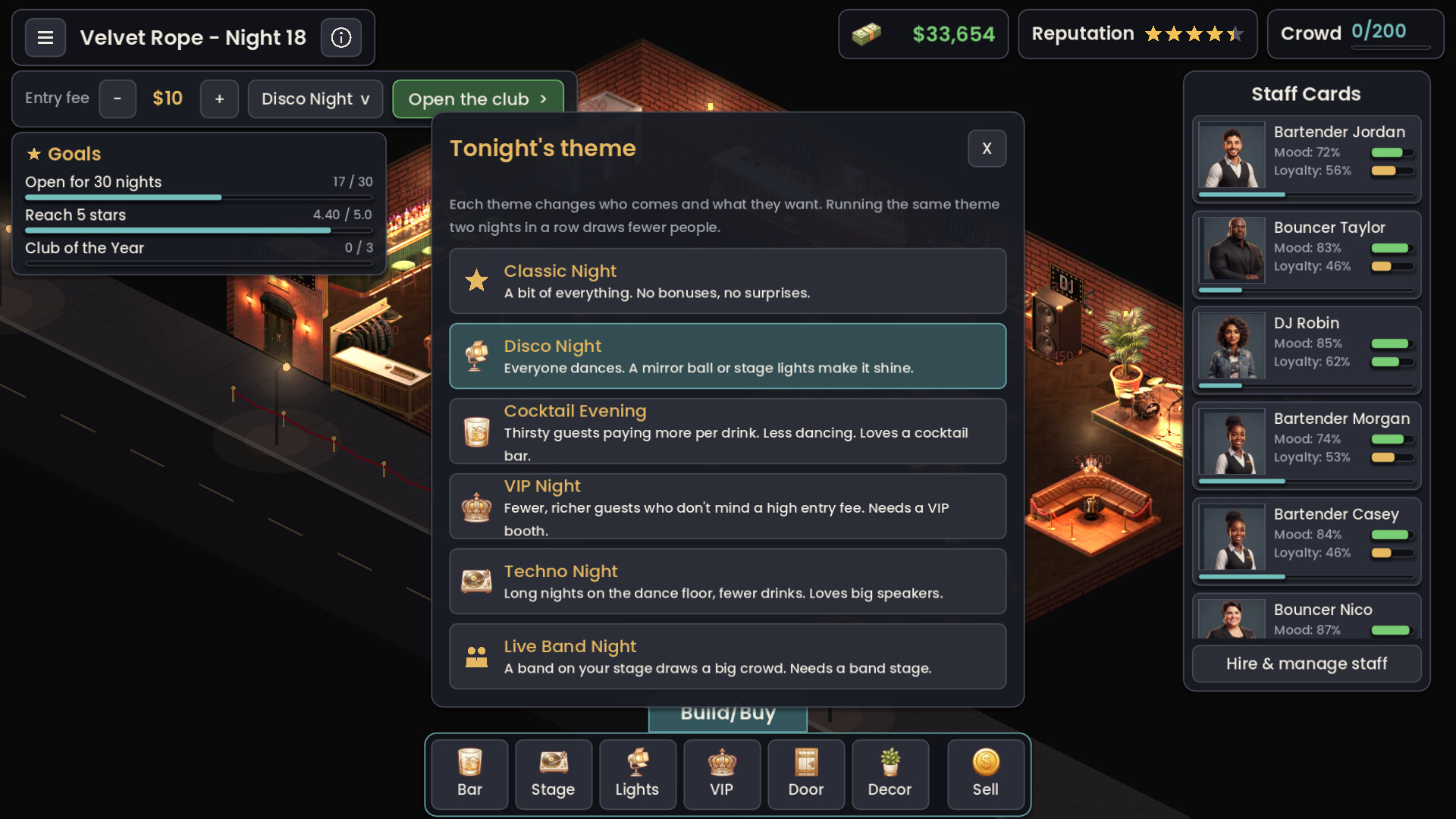 Velvet Rope: Nightclub Manager screenshot 2