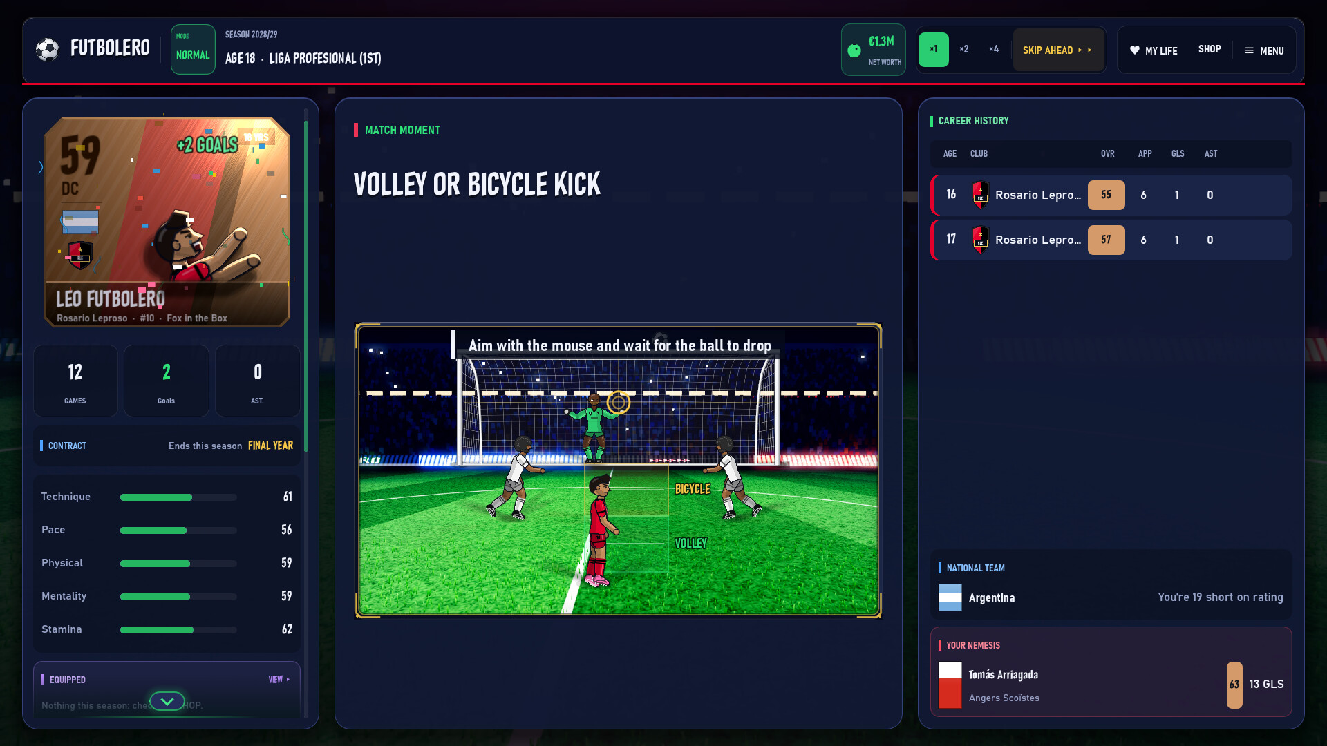 Futbolero: Football Career Simulator screenshot 2