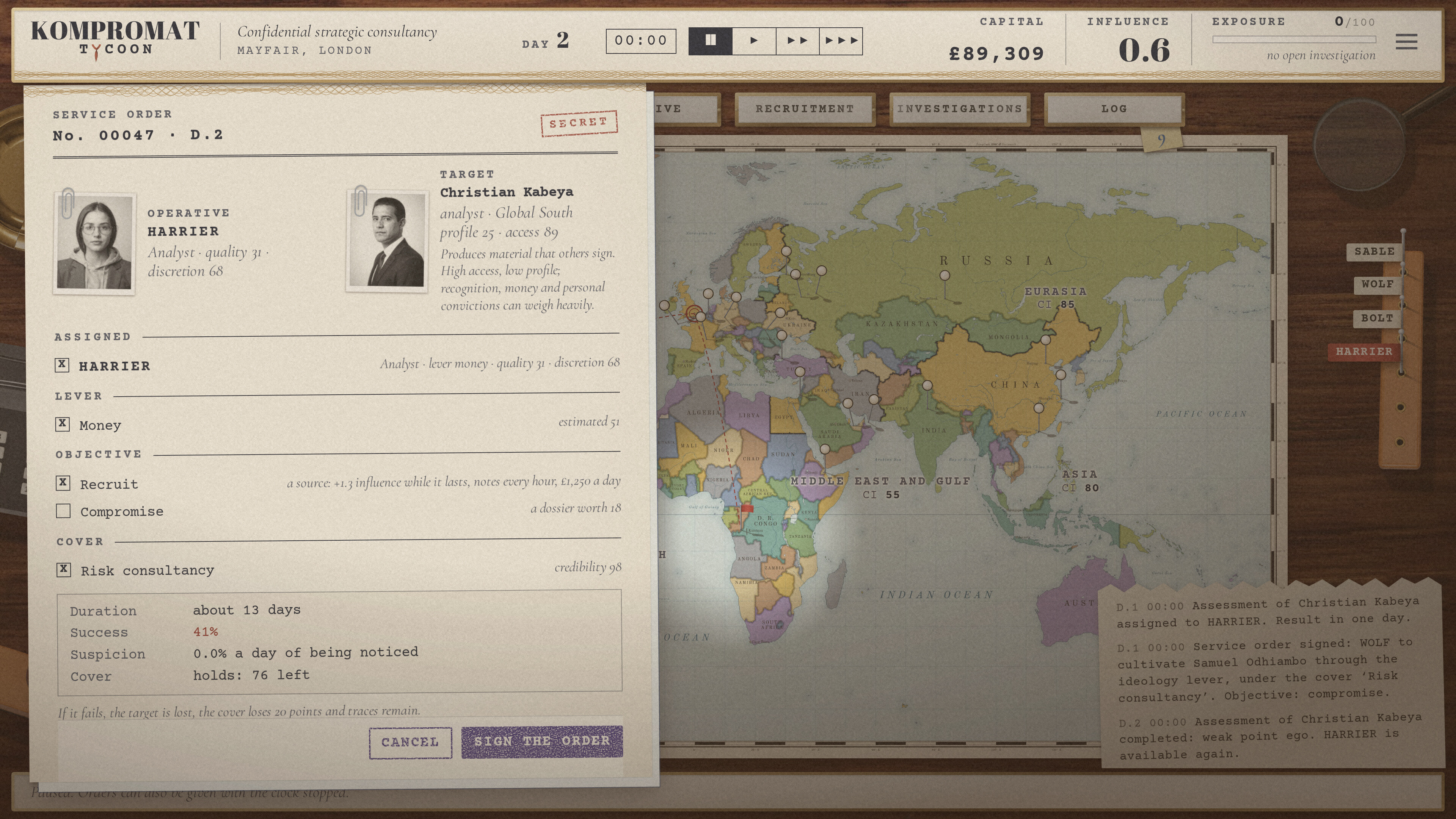 Kompromat Tycoon screenshot 3