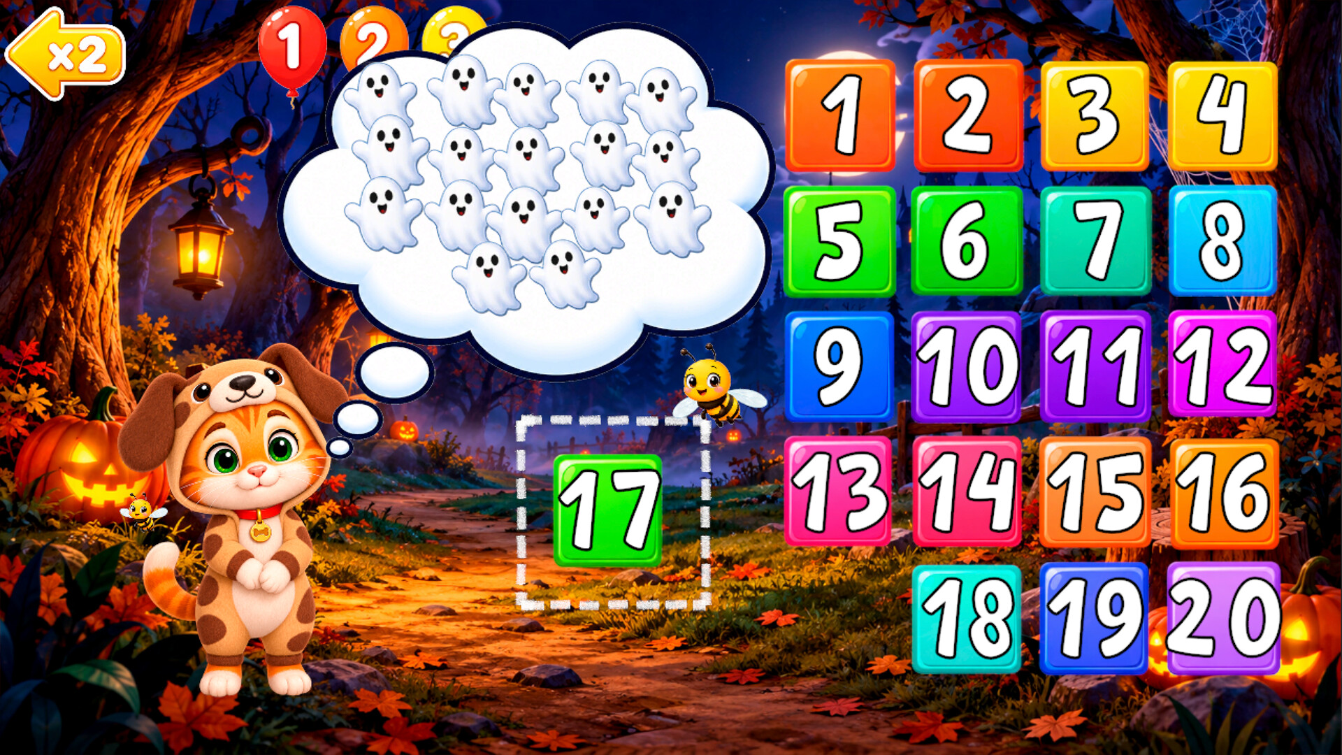 123 Early Learning Halloween Games for Kids, Toddlers, Babies screenshot 2