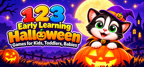 Cover art from 123 Early Learning Halloween Games for Kids, Toddlers, Babies