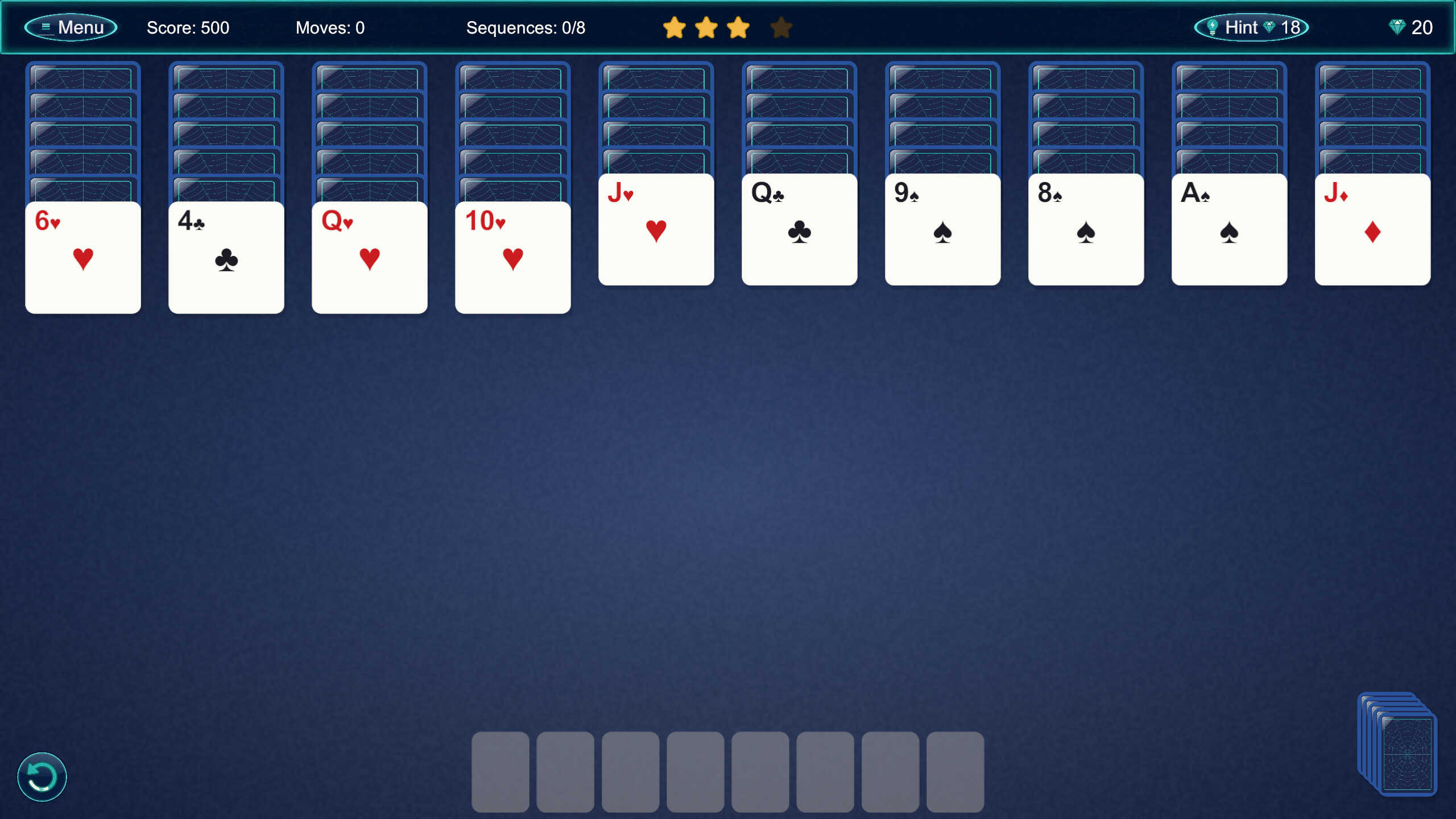 WebBound Solitaire screenshot 2