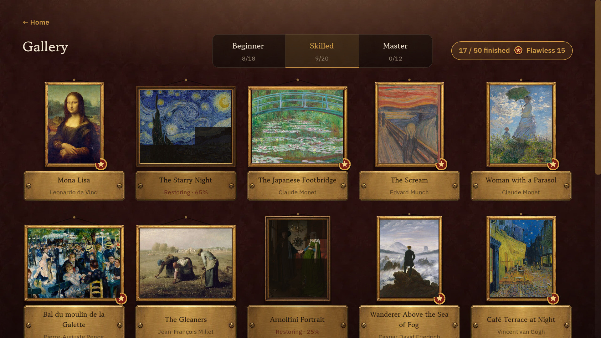 The Restoration Studio: Masterpiece Nonograms screenshot 4