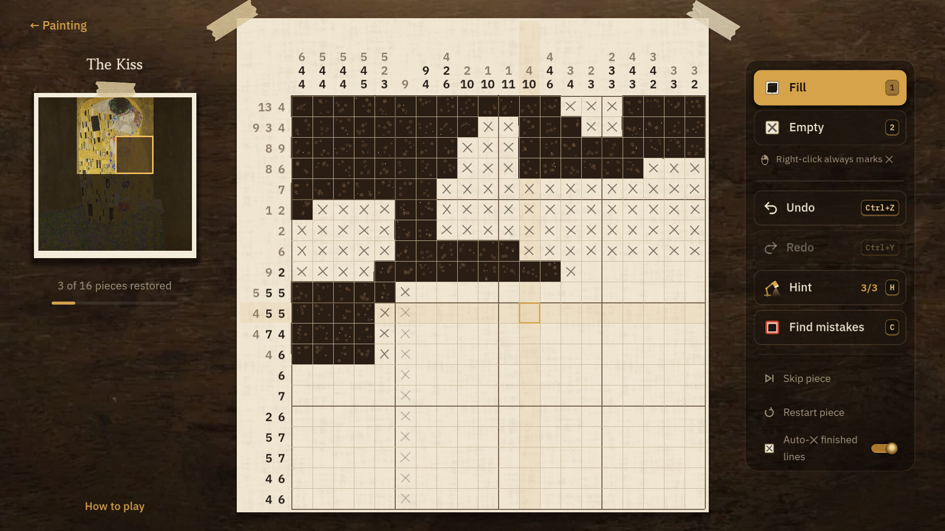 The Restoration Studio: Masterpiece Nonograms screenshot 5