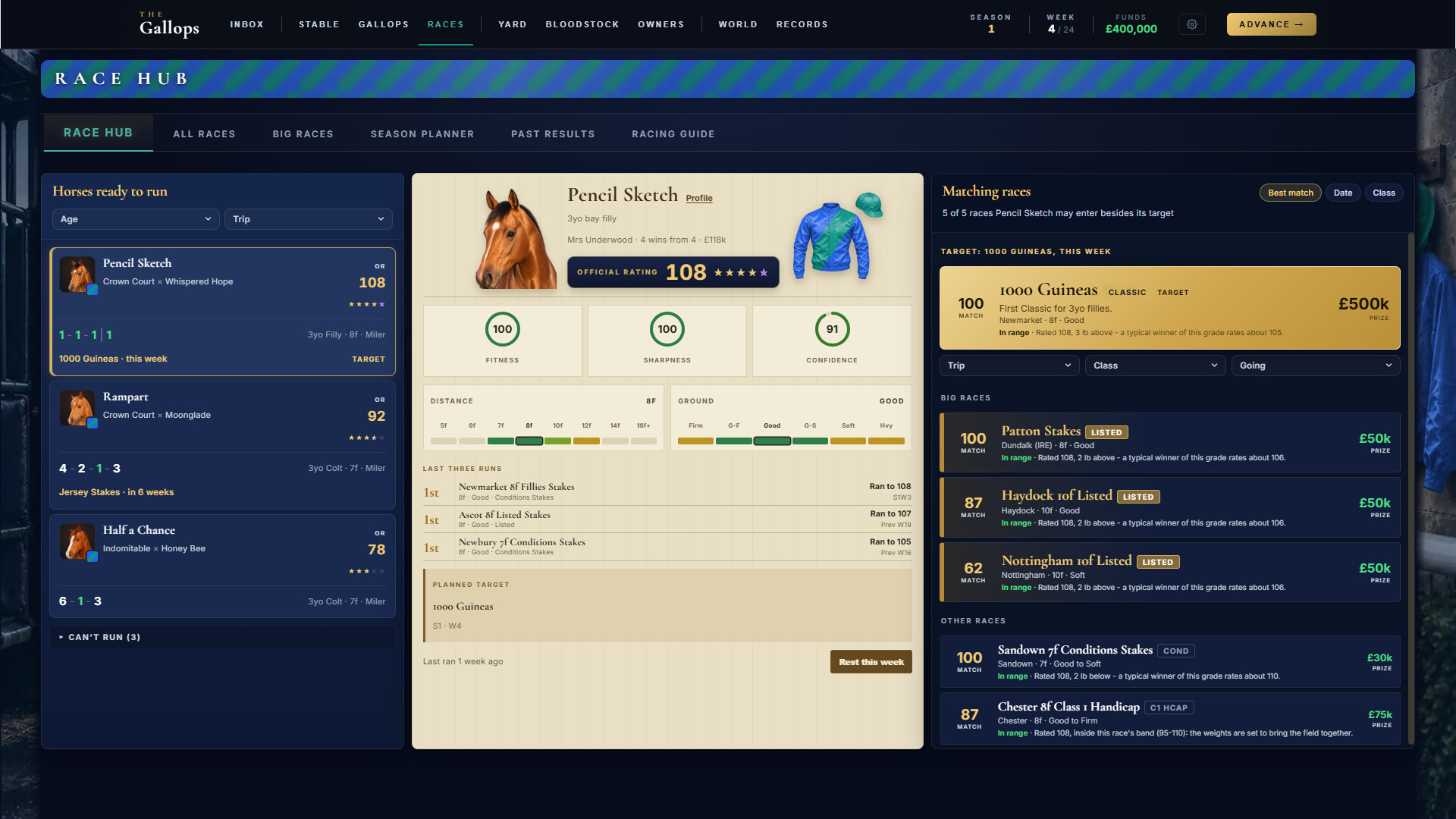 The Gallops: Horse Racing Manager screenshot 2