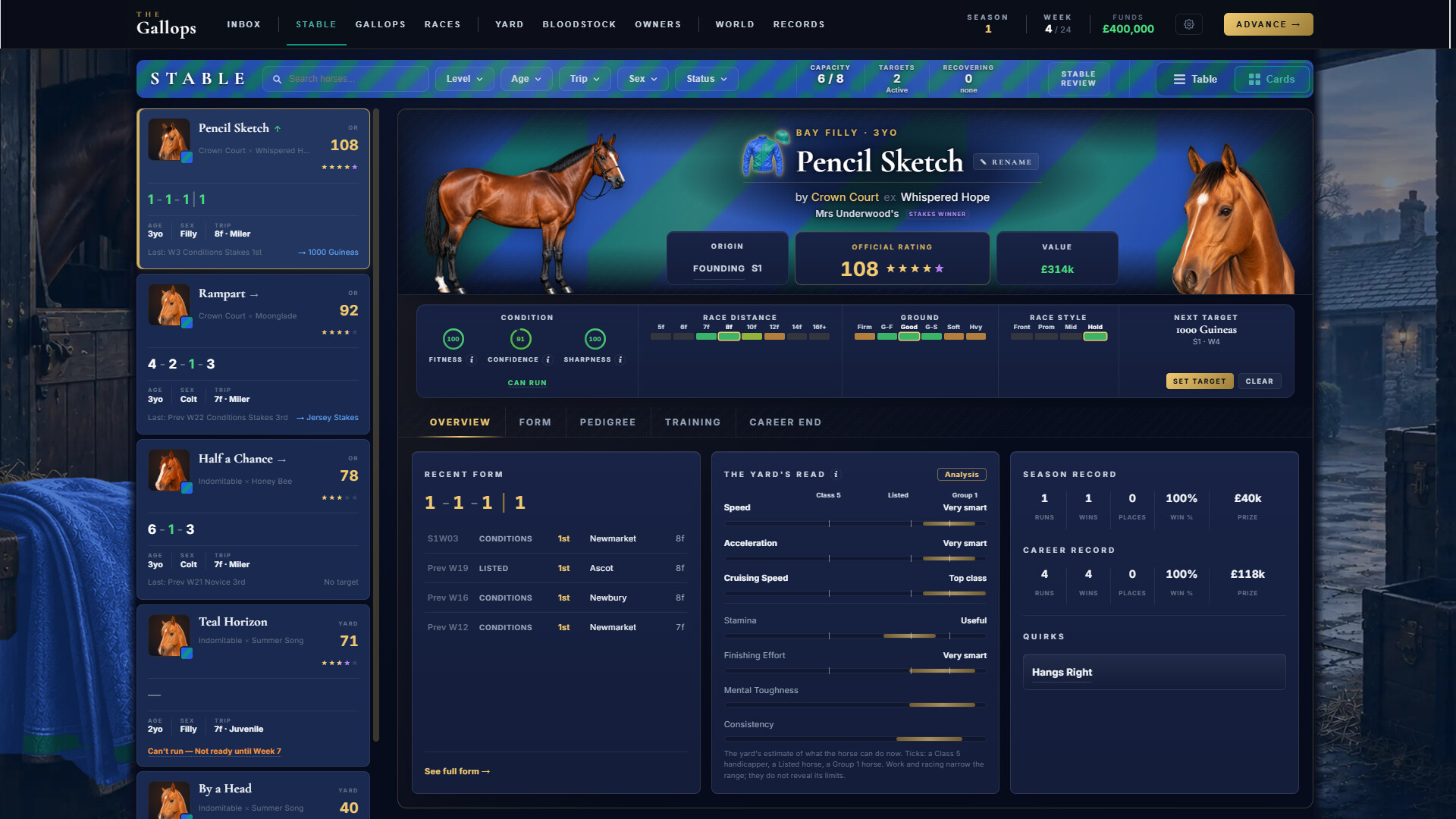 The Gallops: Horse Racing Manager screenshot 1