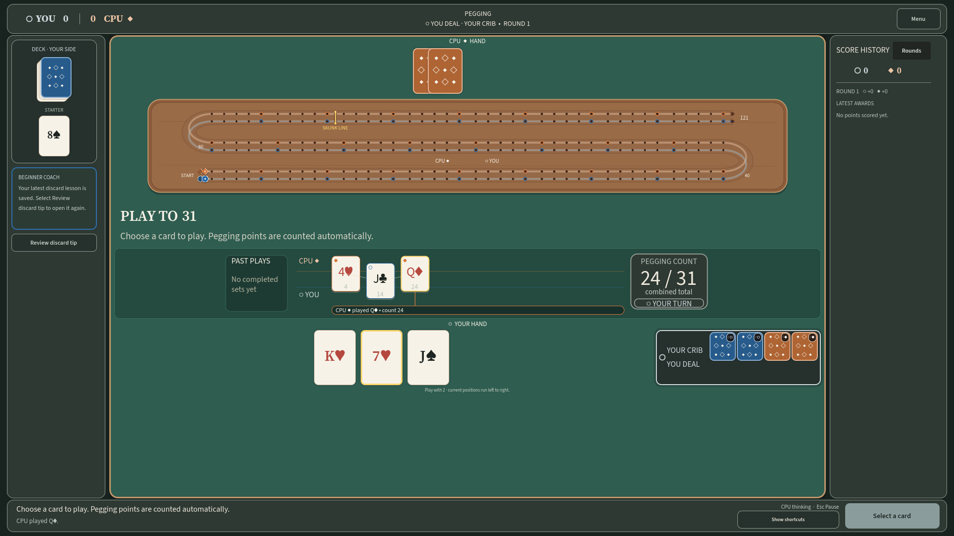 Clearly Cribbage screenshot 3