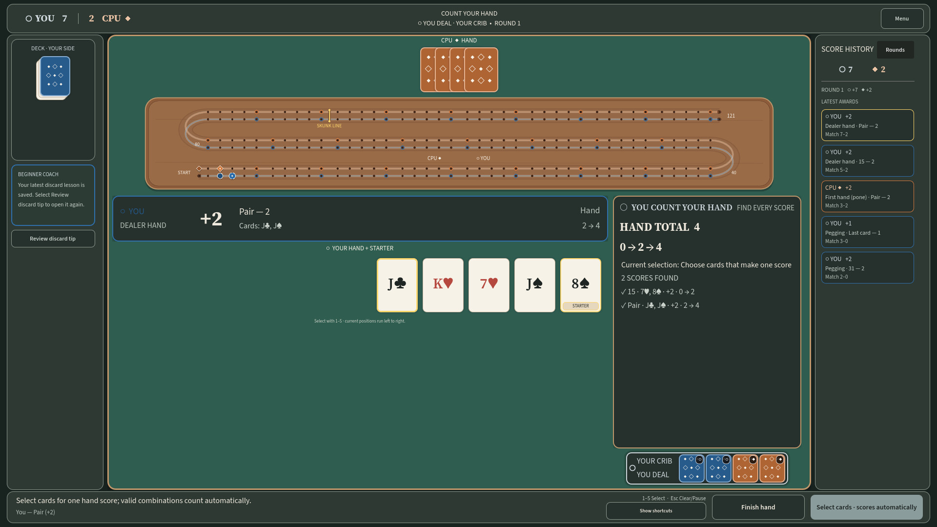 Clearly Cribbage screenshot 5
