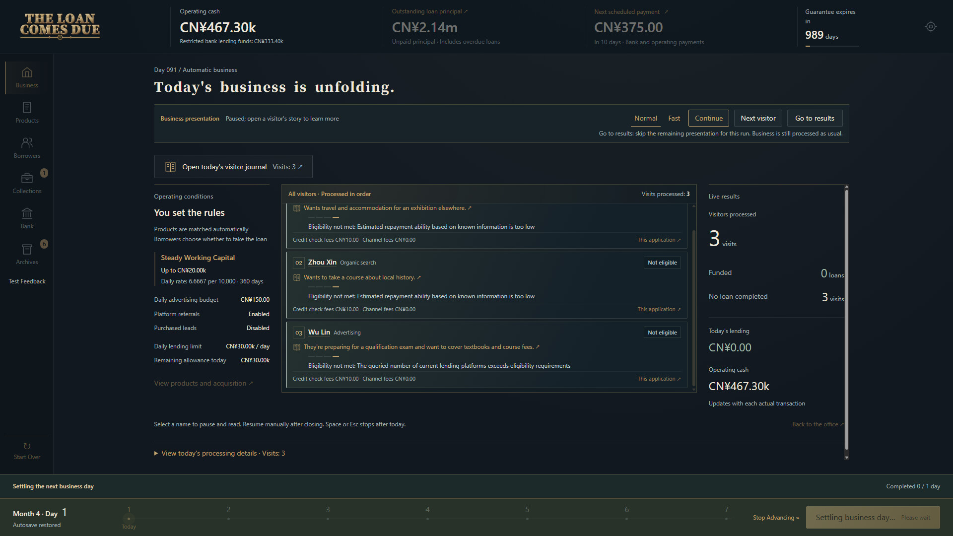 The Loan Comes Due screenshot 3