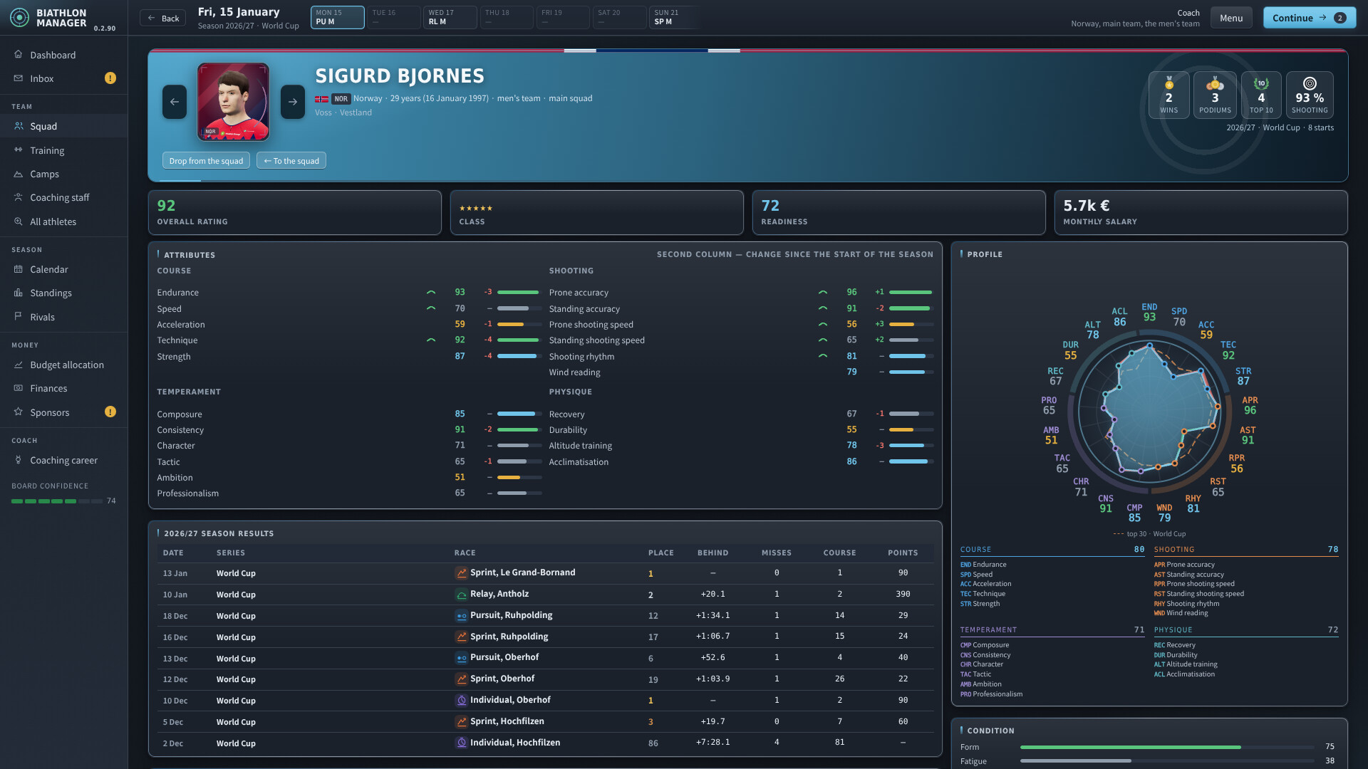 Biathlon Manager screenshot 3
