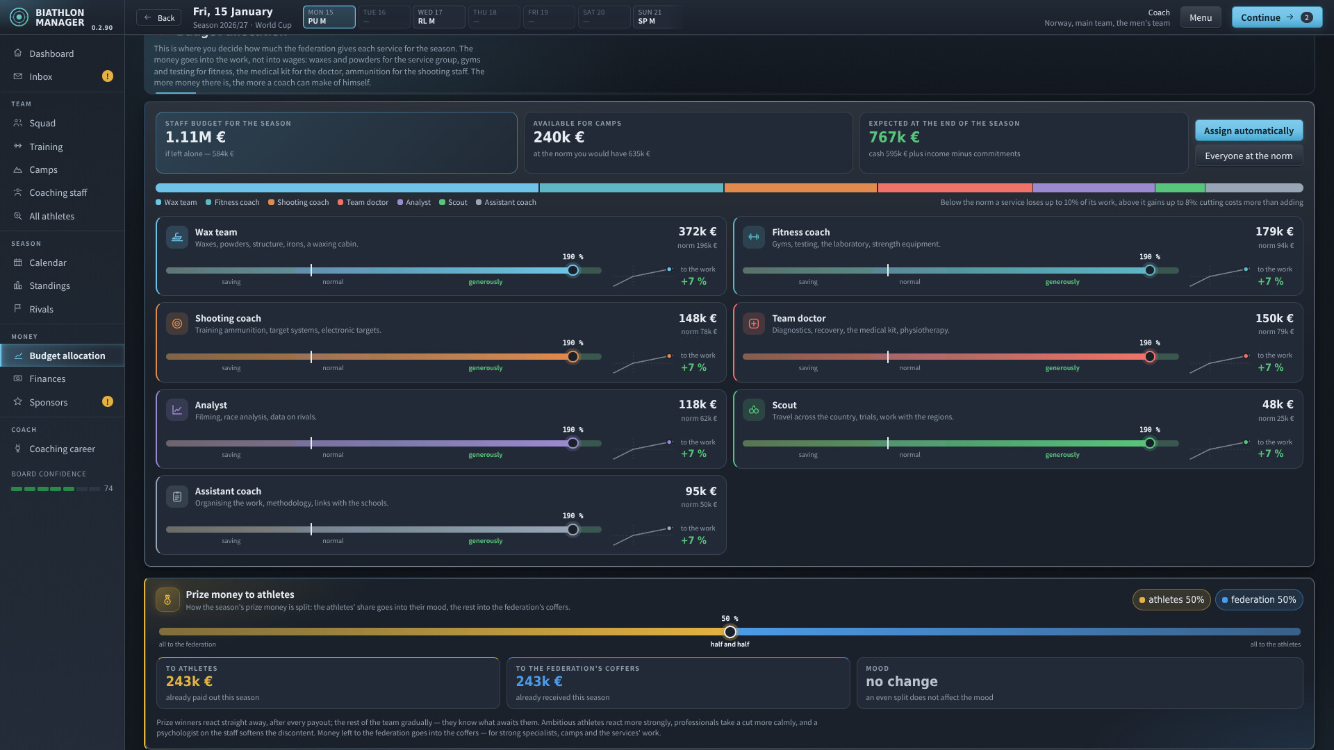 Biathlon Manager screenshot 5