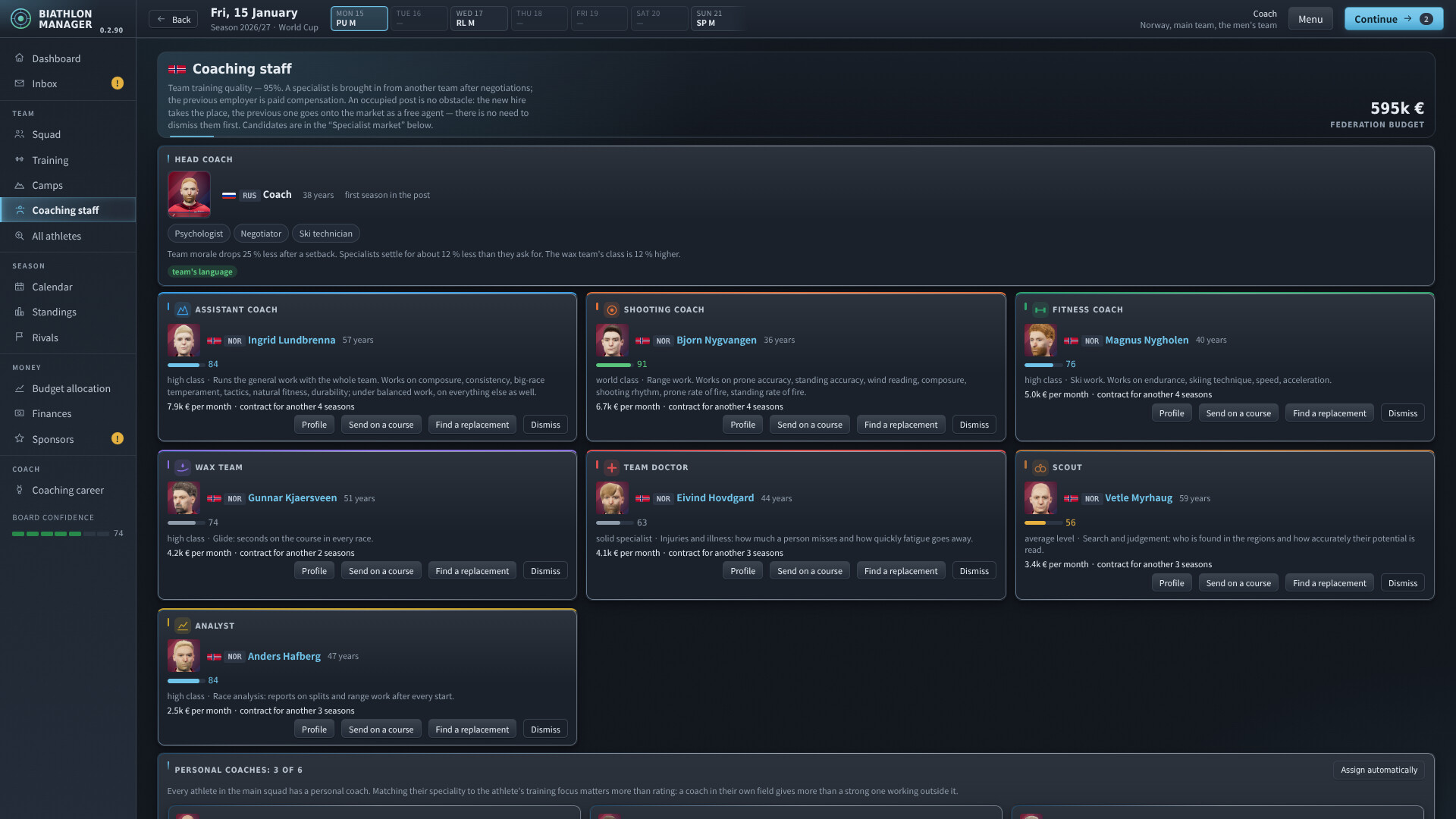 Biathlon Manager screenshot 2