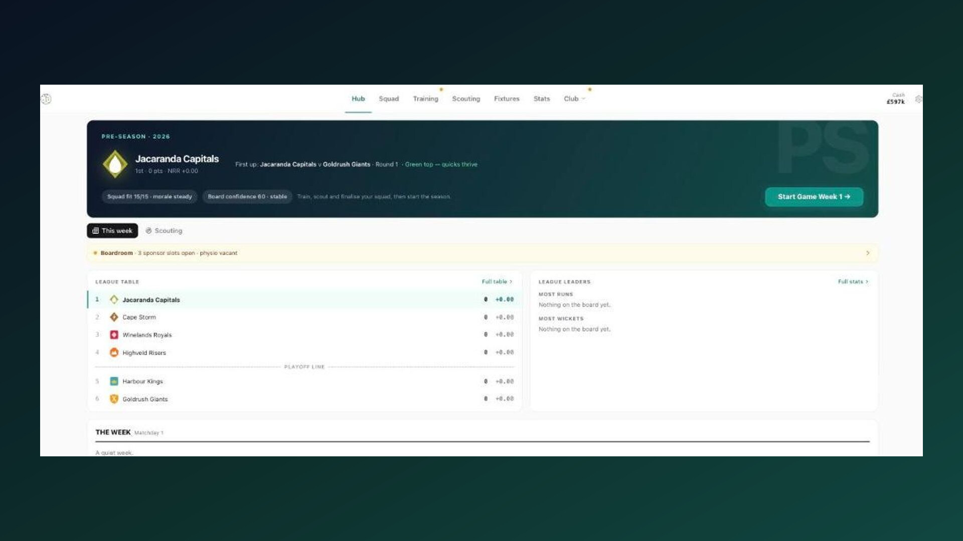 Cricket Franchise Manager screenshot 2