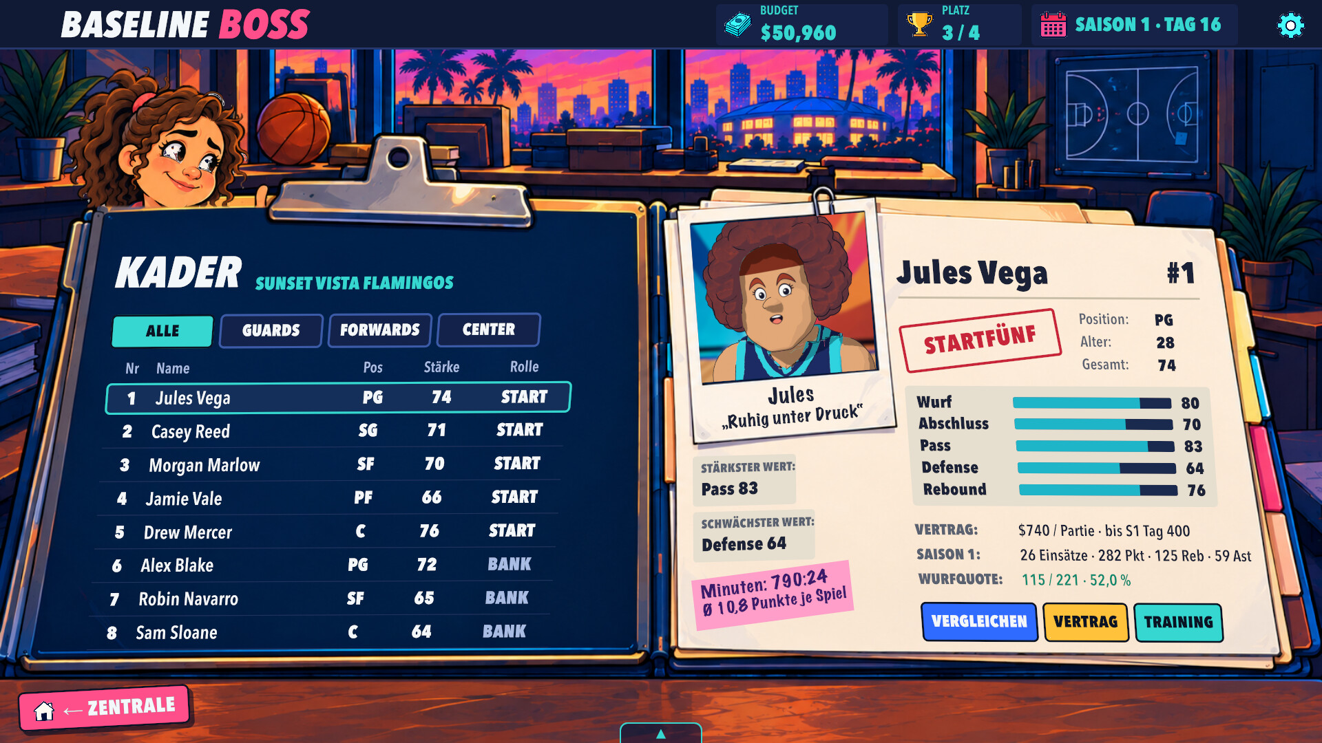 Baseline Boss: The Basketball Manager screenshot 2