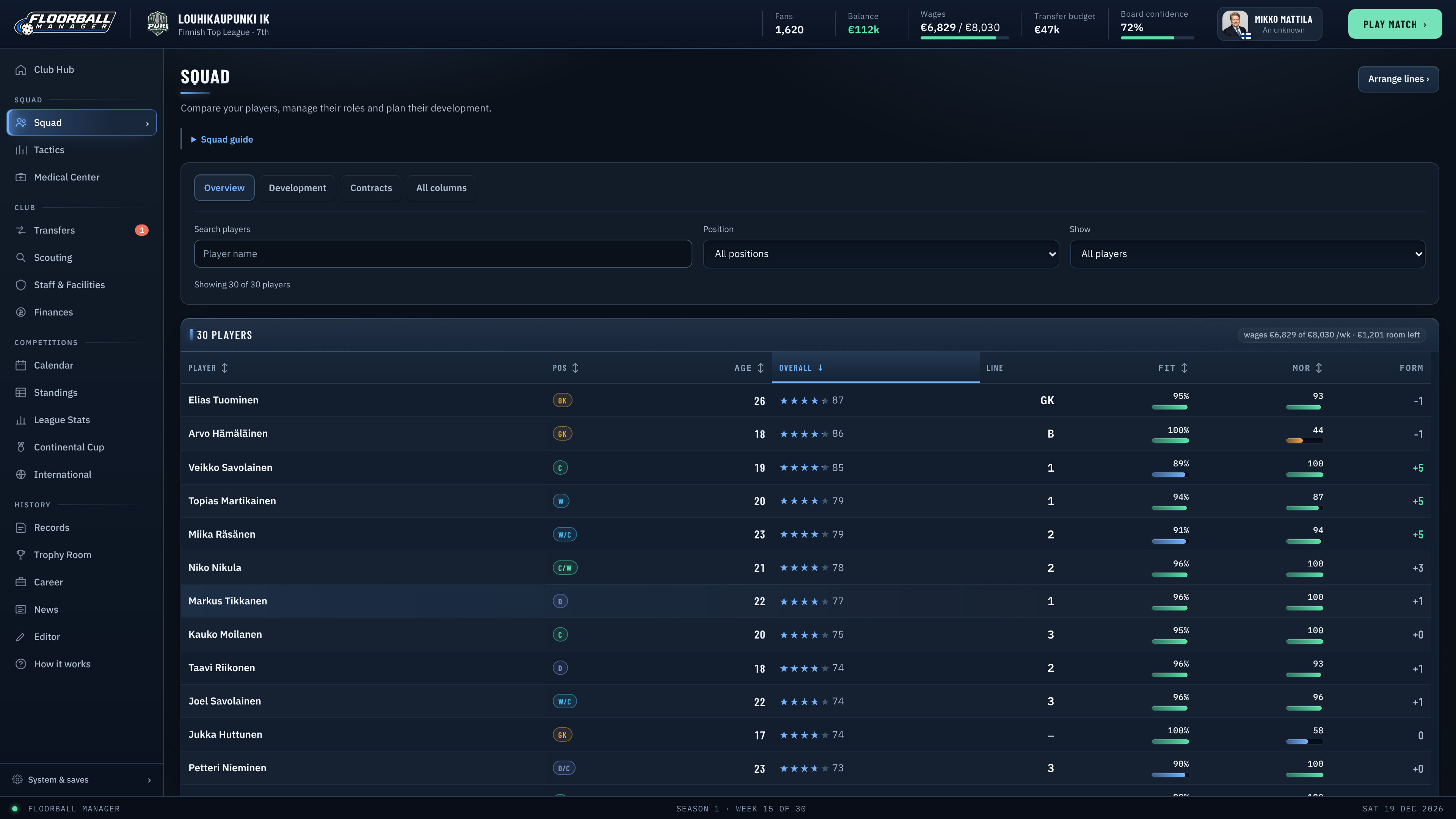 Floorball Manager screenshot 5