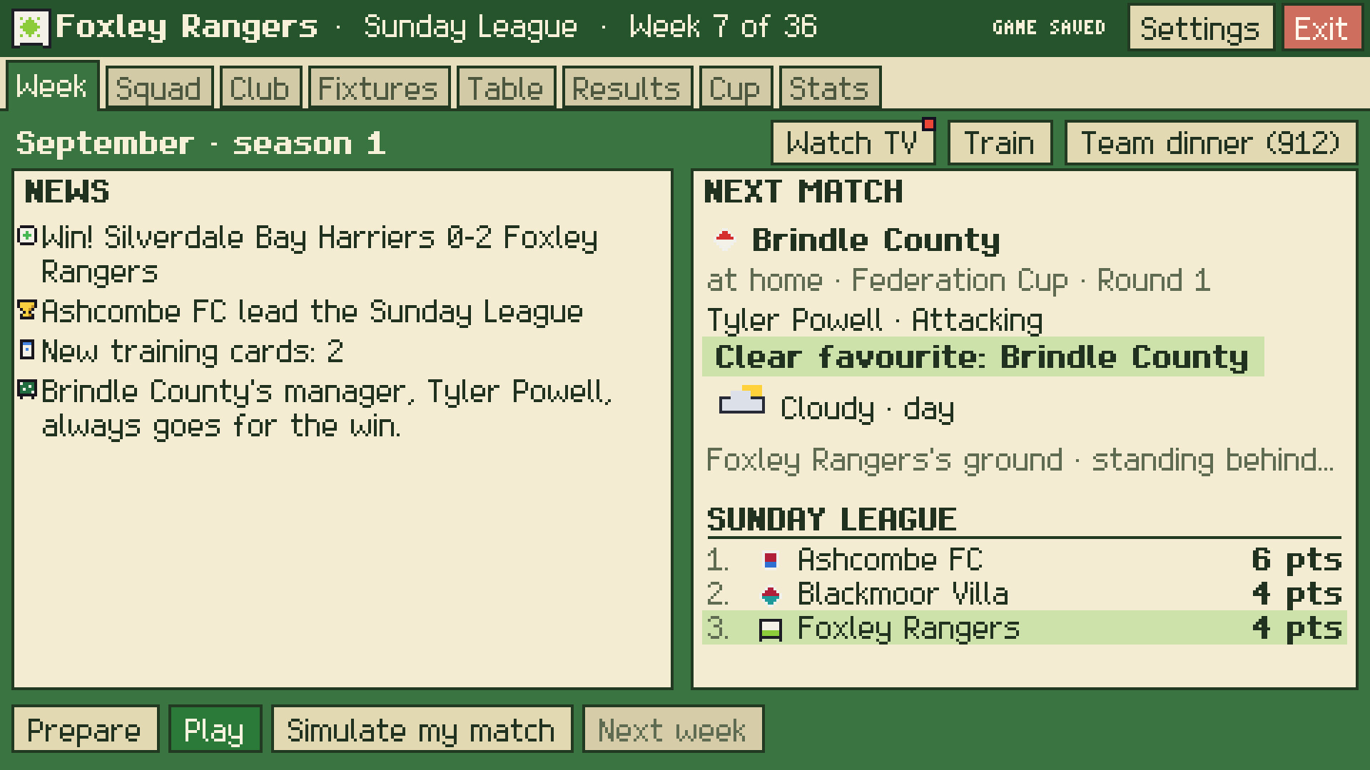 Tiny Club Manager screenshot 5