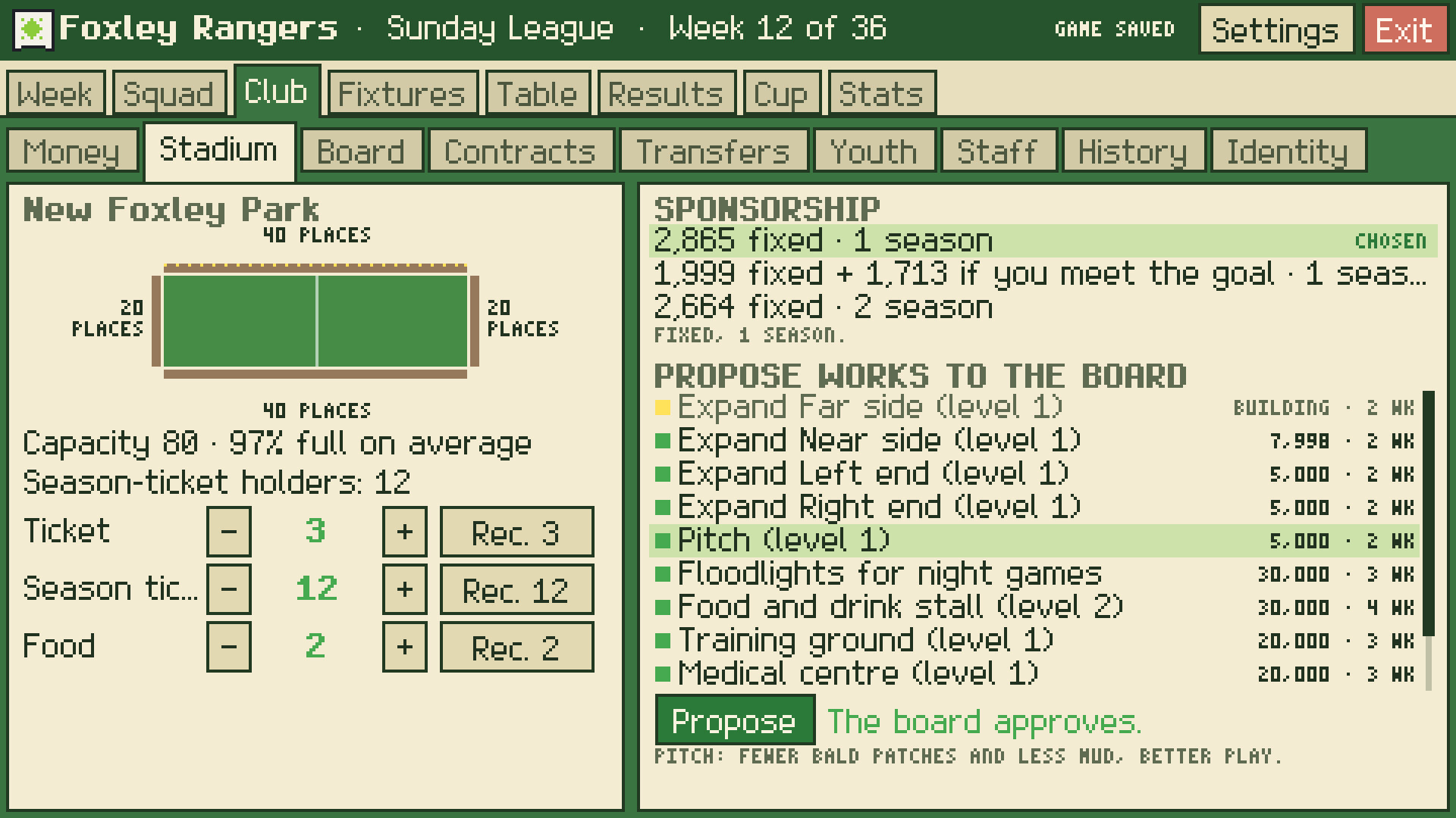 Tiny Club Manager screenshot 4