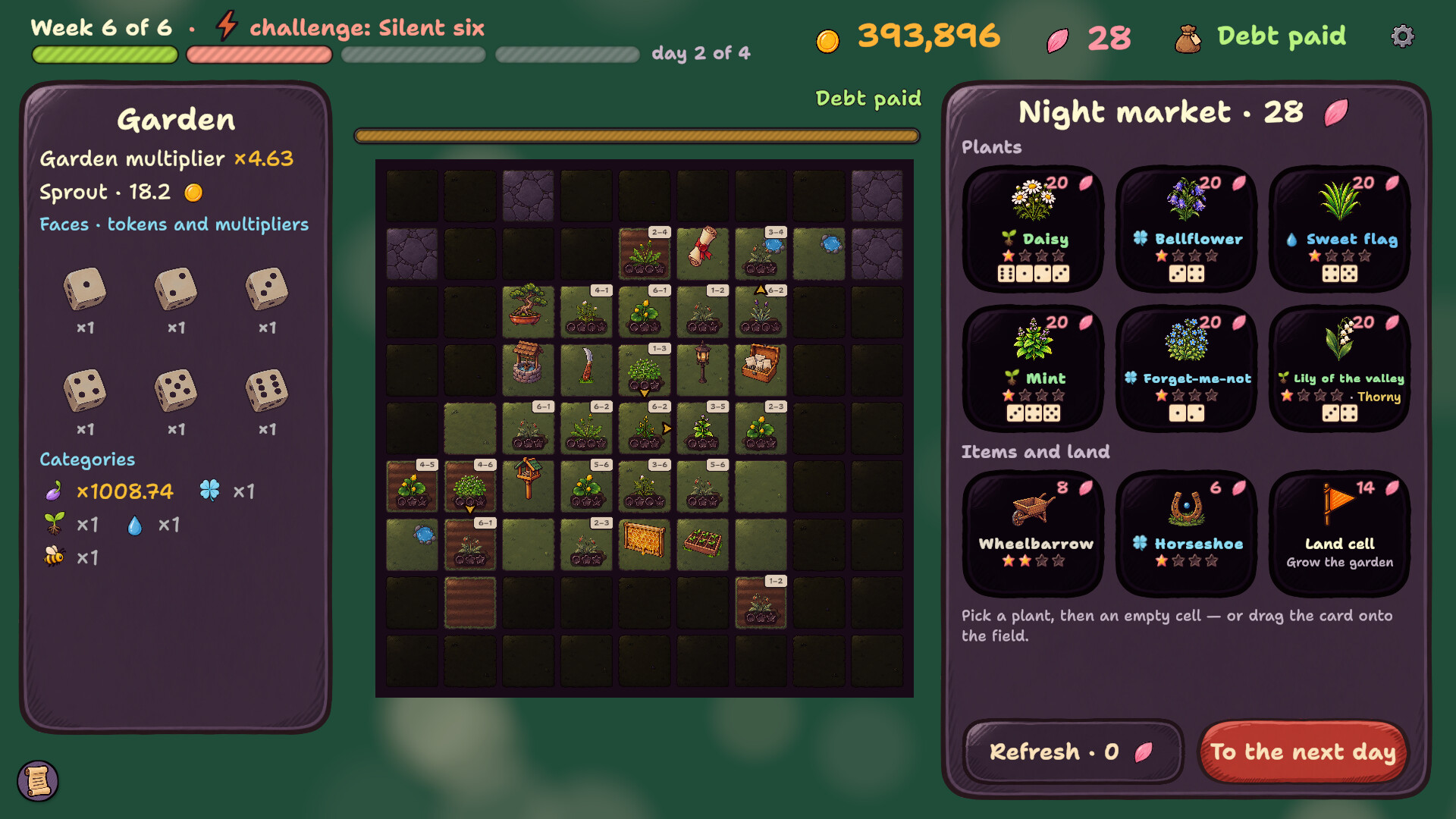 Dicebloom screenshot 2