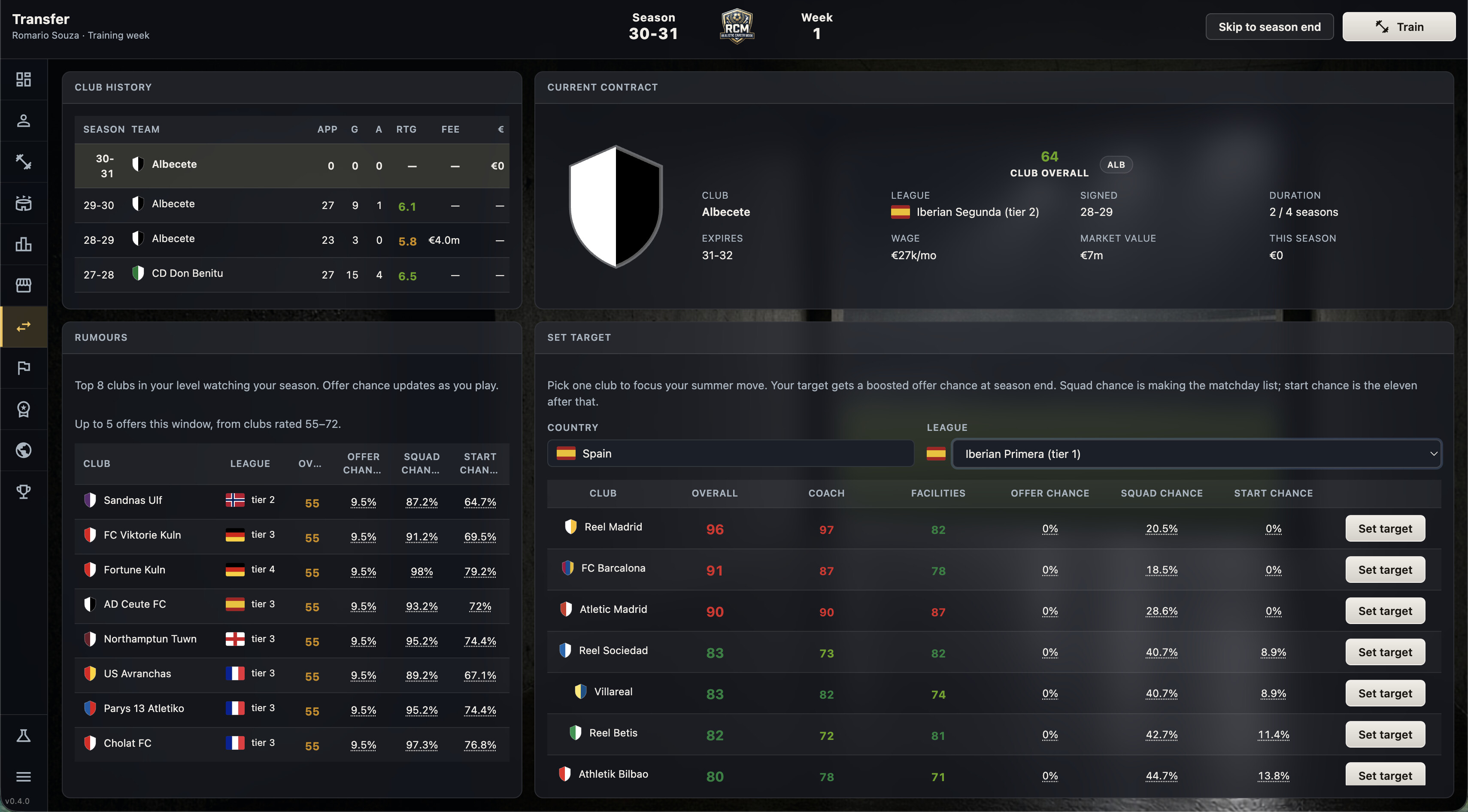 Realistic Football Career screenshot 4