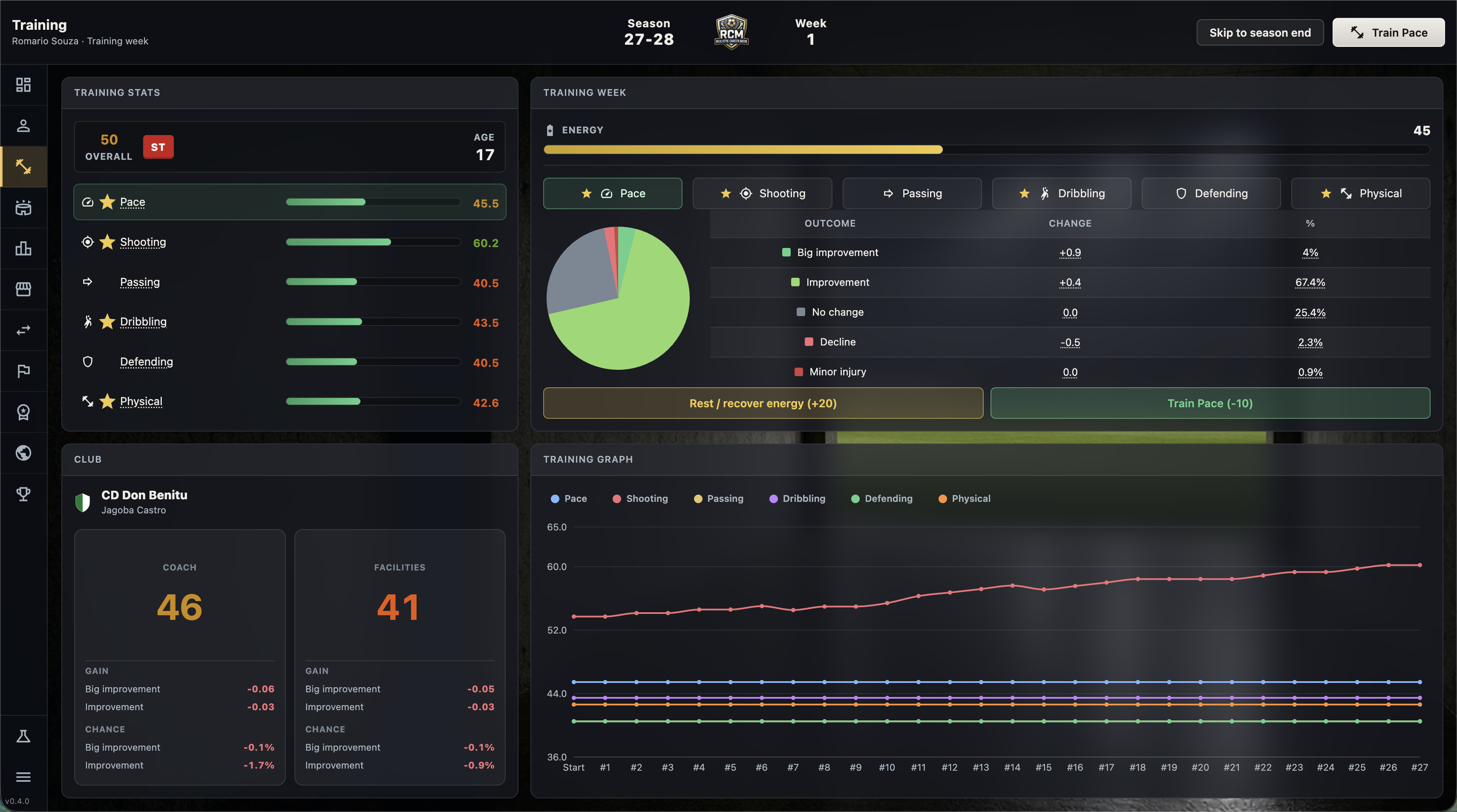 Realistic Football Career screenshot 2