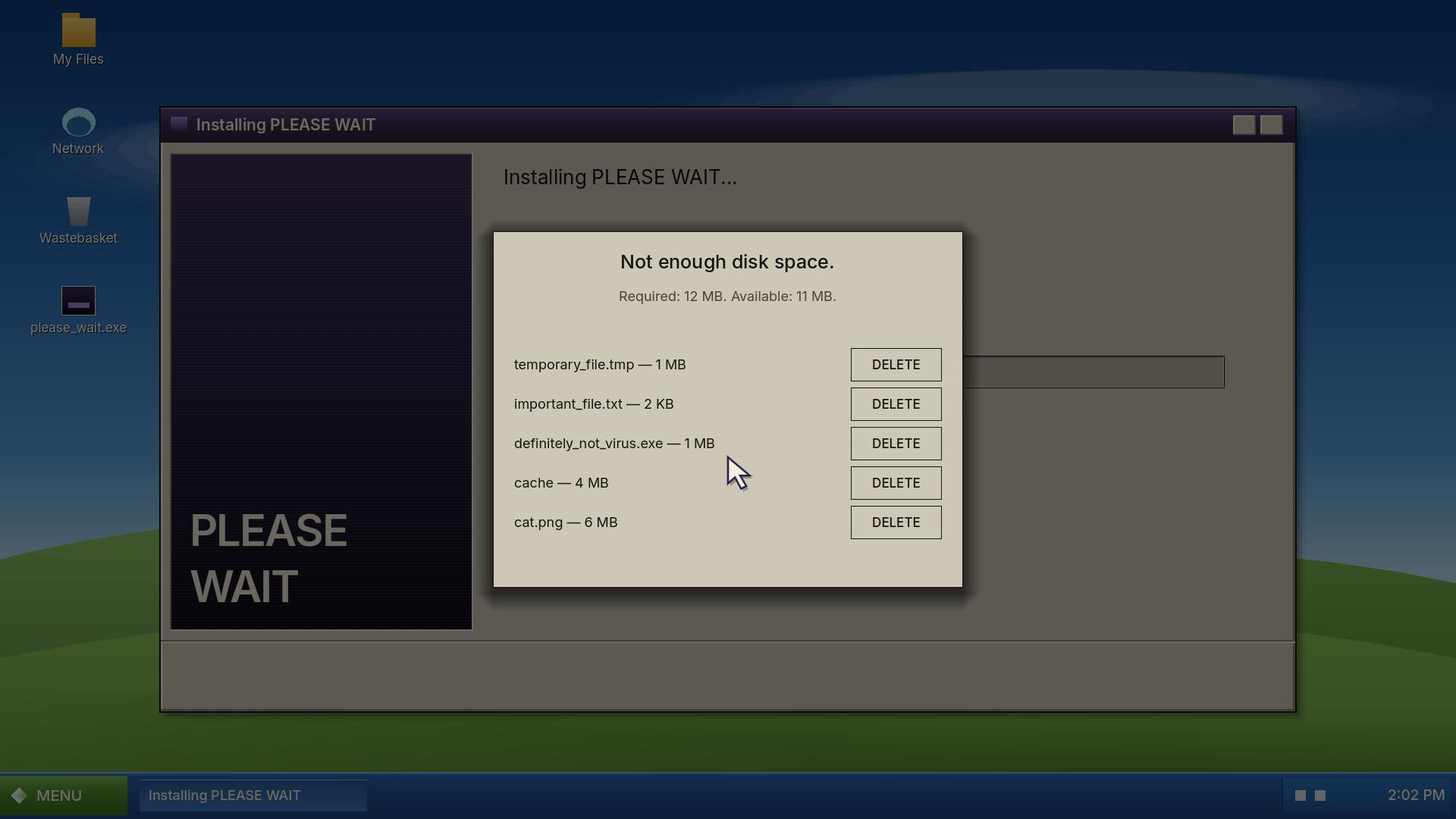 PLEASE WAIT screenshot 2