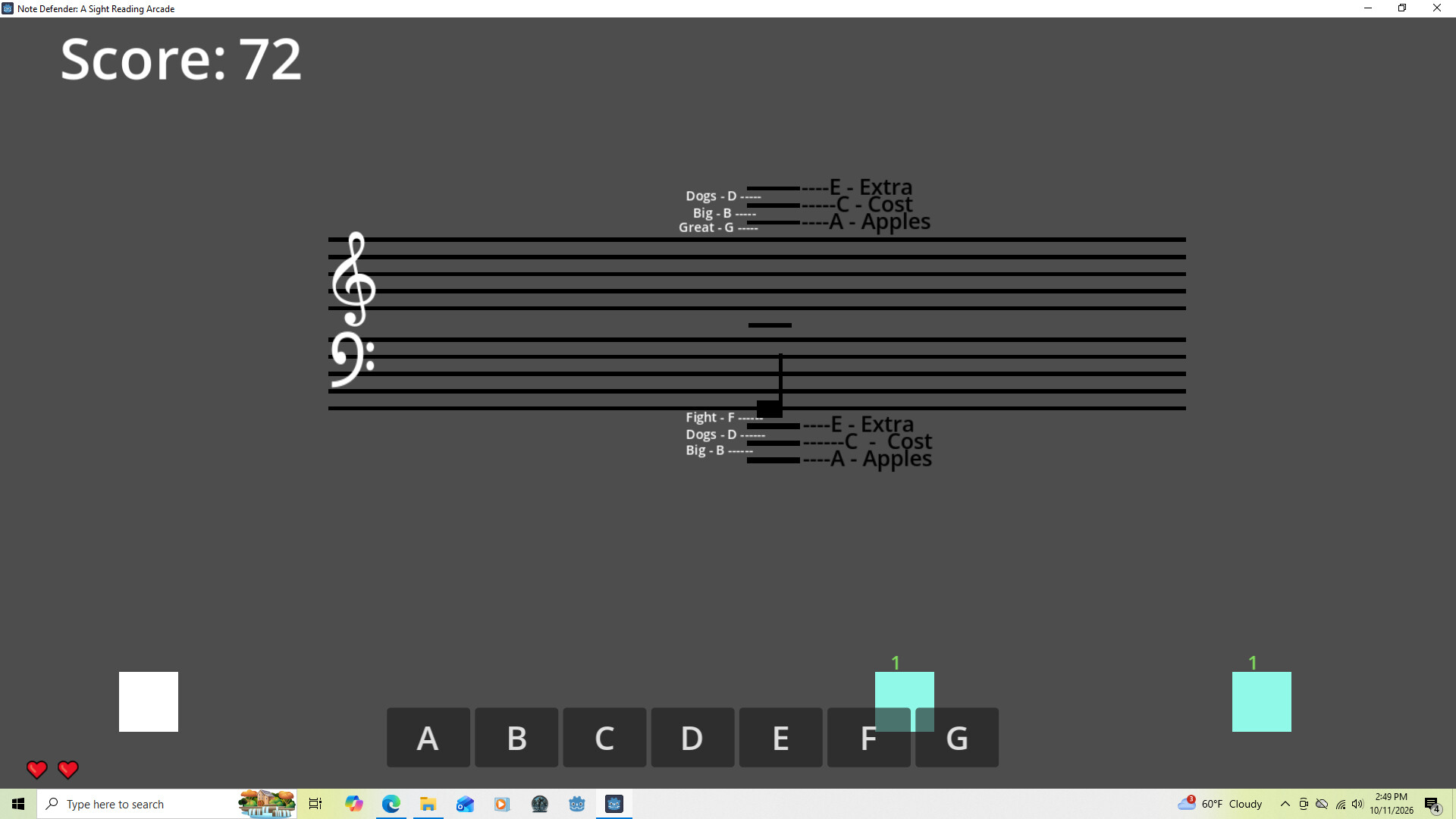 Note Defender: A Sight Reading Arcade screenshot 4
