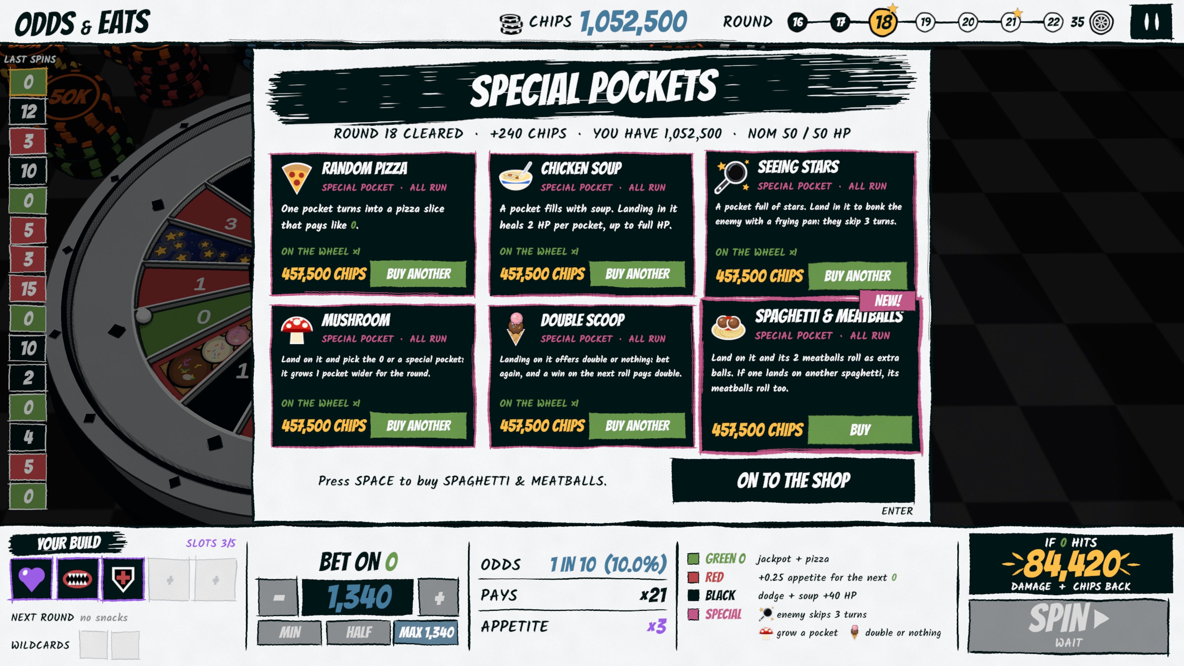 Odds & Eats: A Roulette Roguelike screenshot 4