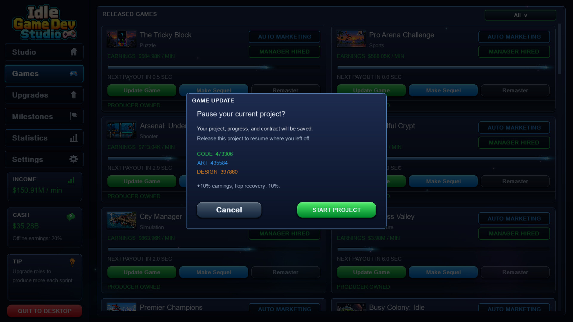Idle Game Dev Studio screenshot 5