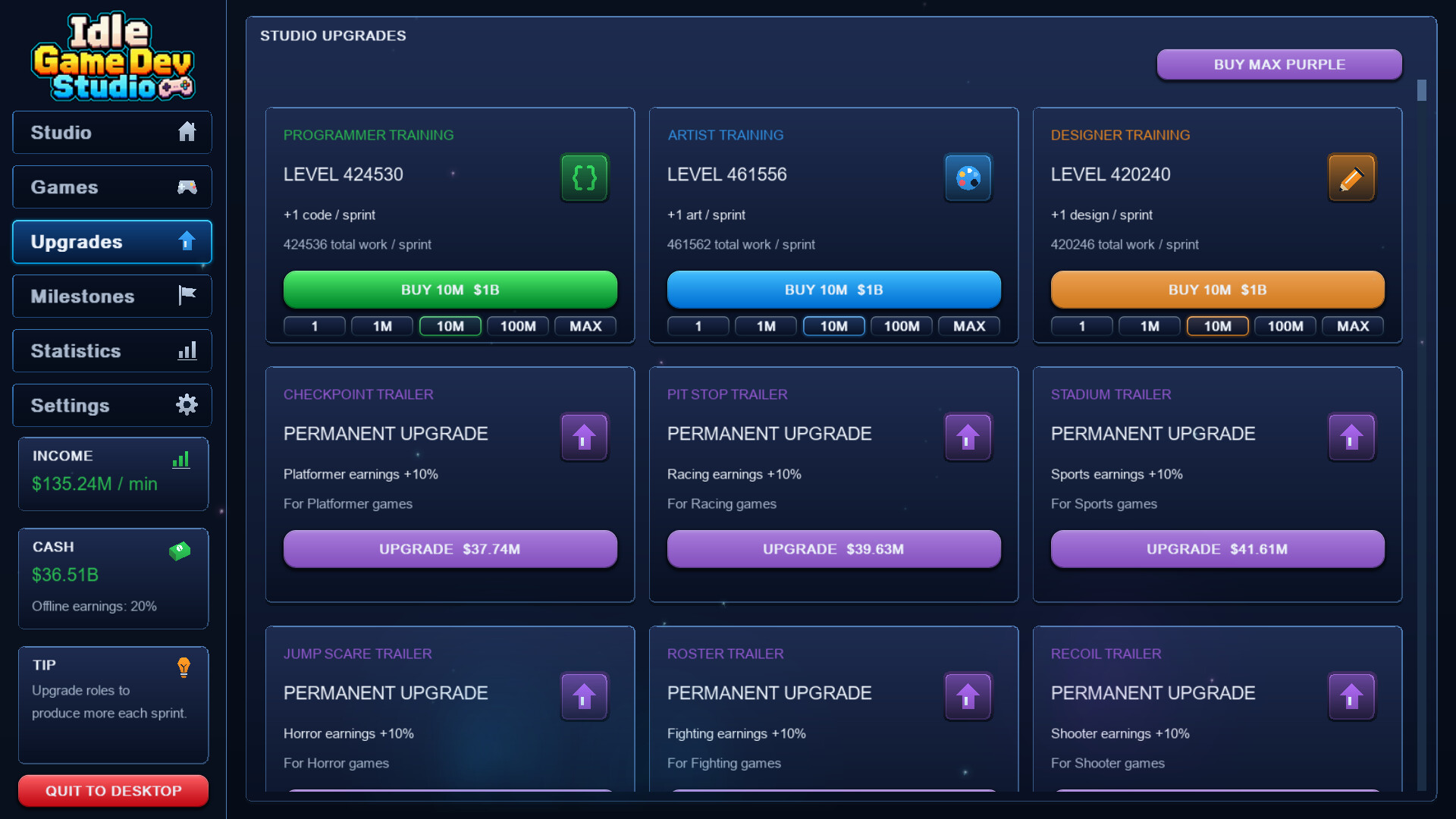 Idle Game Dev Studio screenshot 2