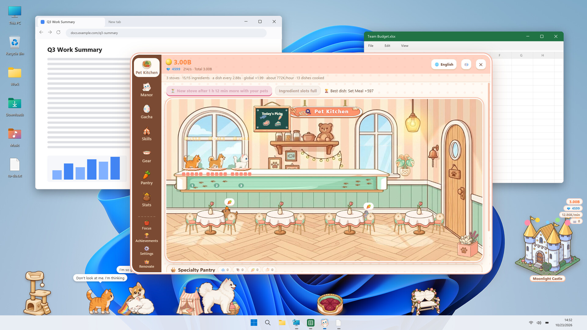 Deskful of Fluff: A Cozy Crowd of Desktop Pets screenshot 3