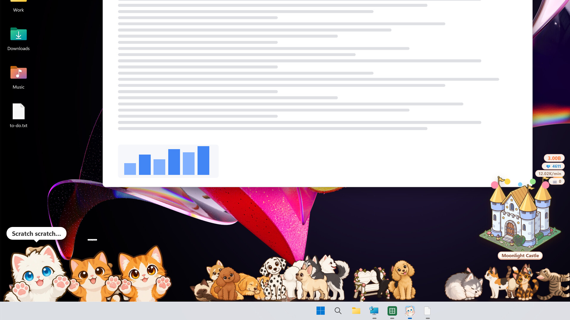 Deskful of Fluff: A Cozy Crowd of Desktop Pets screenshot 2