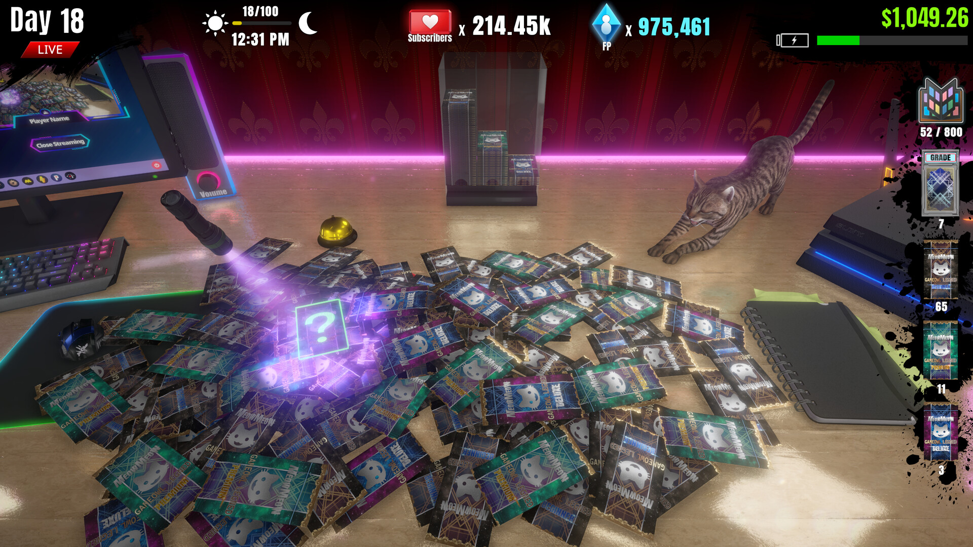 MeowMeow TCG: Rip & Ship Streamer Simulator screenshot 2