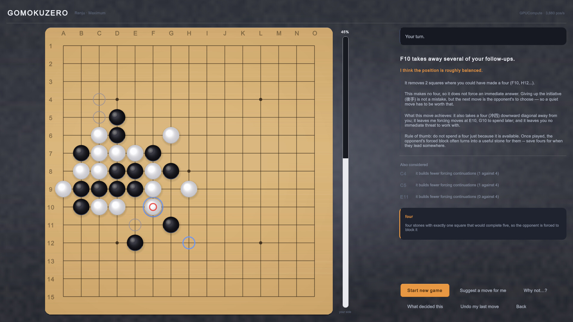 GomokuZero screenshot 3