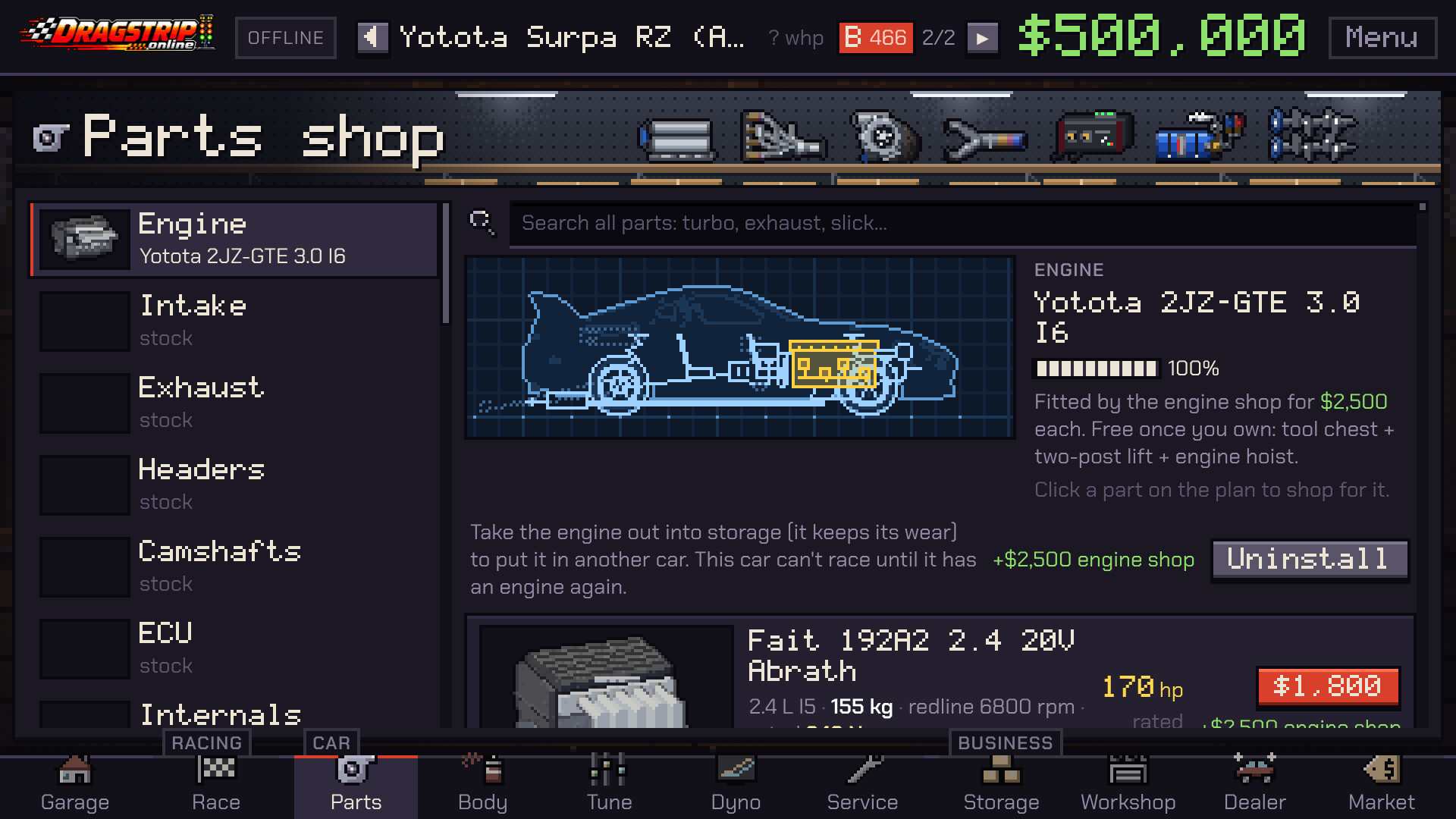 Dragstrip Online screenshot 3
