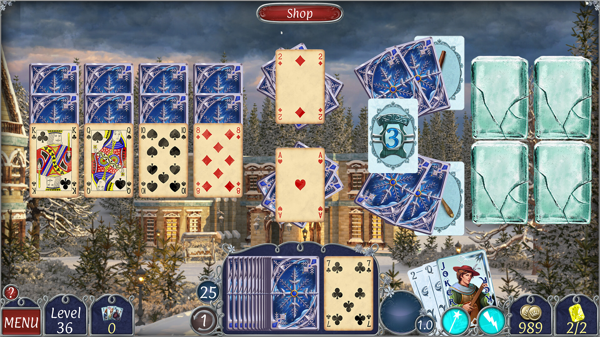 Jewel Match Solitaire Winterscapes 4 - Collector's Edition screenshot 3
