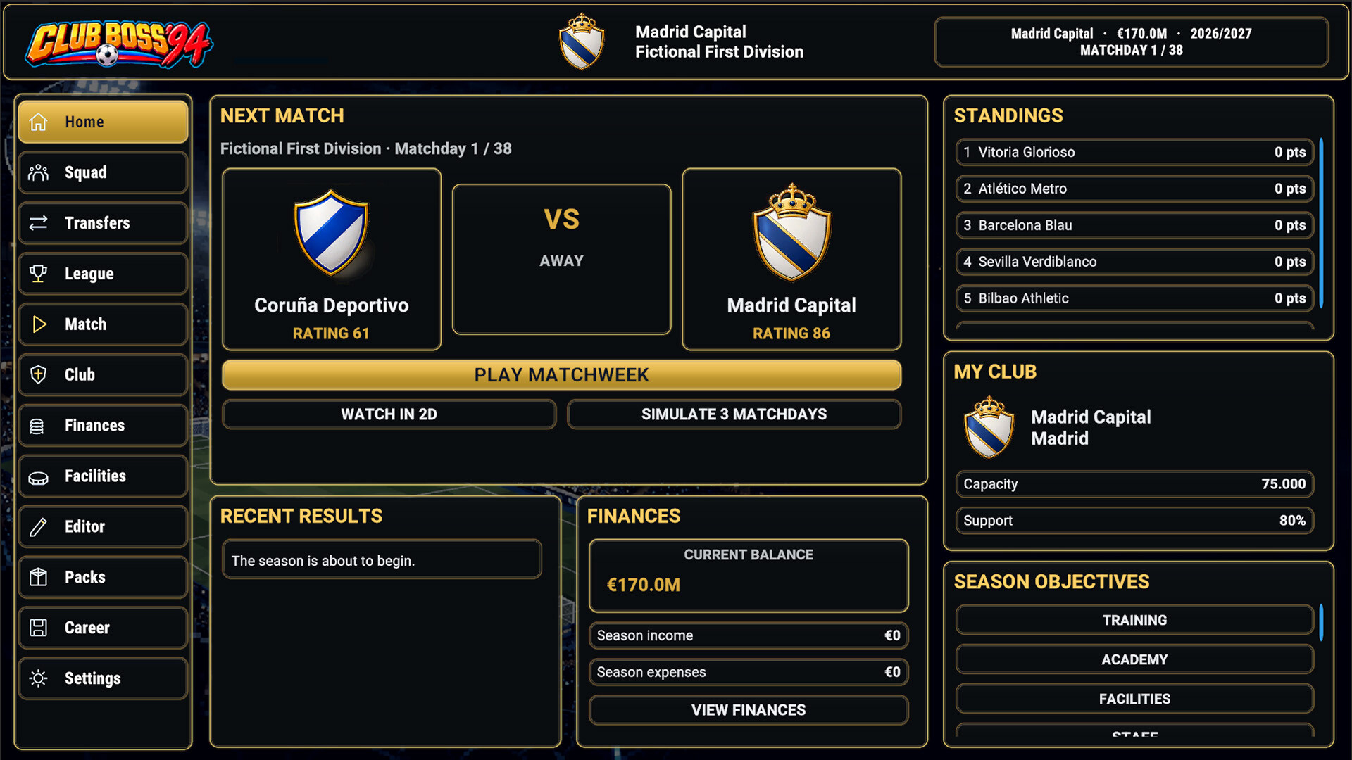 CLUB BOSS '94 screenshot 2