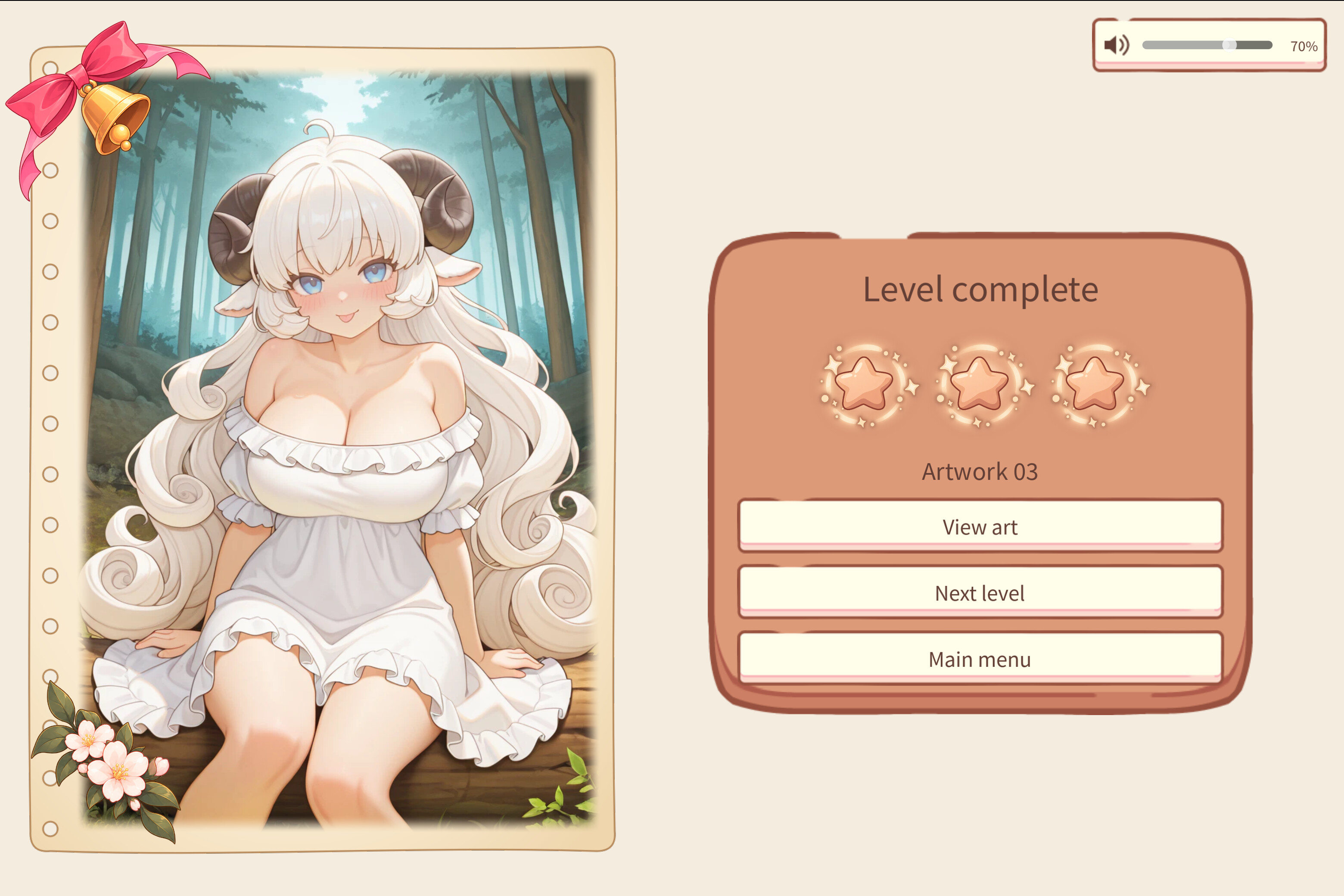Hentai Cube Puzzle: Fluffy Sheep screenshot 2