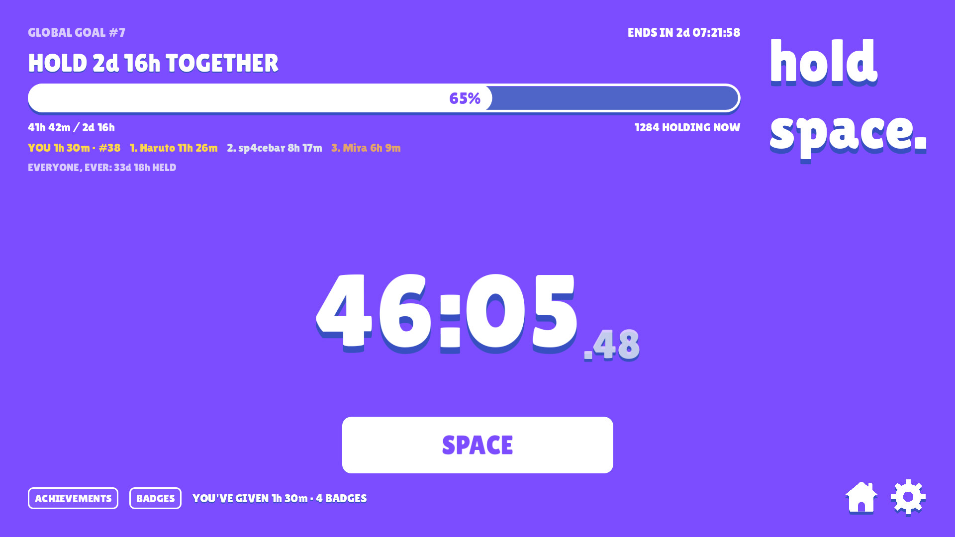 hold space. screenshot 4