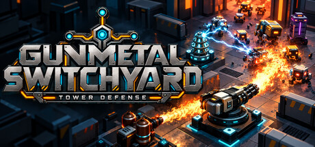 Cover art from Gunmetal Switchyard – Tower Defense