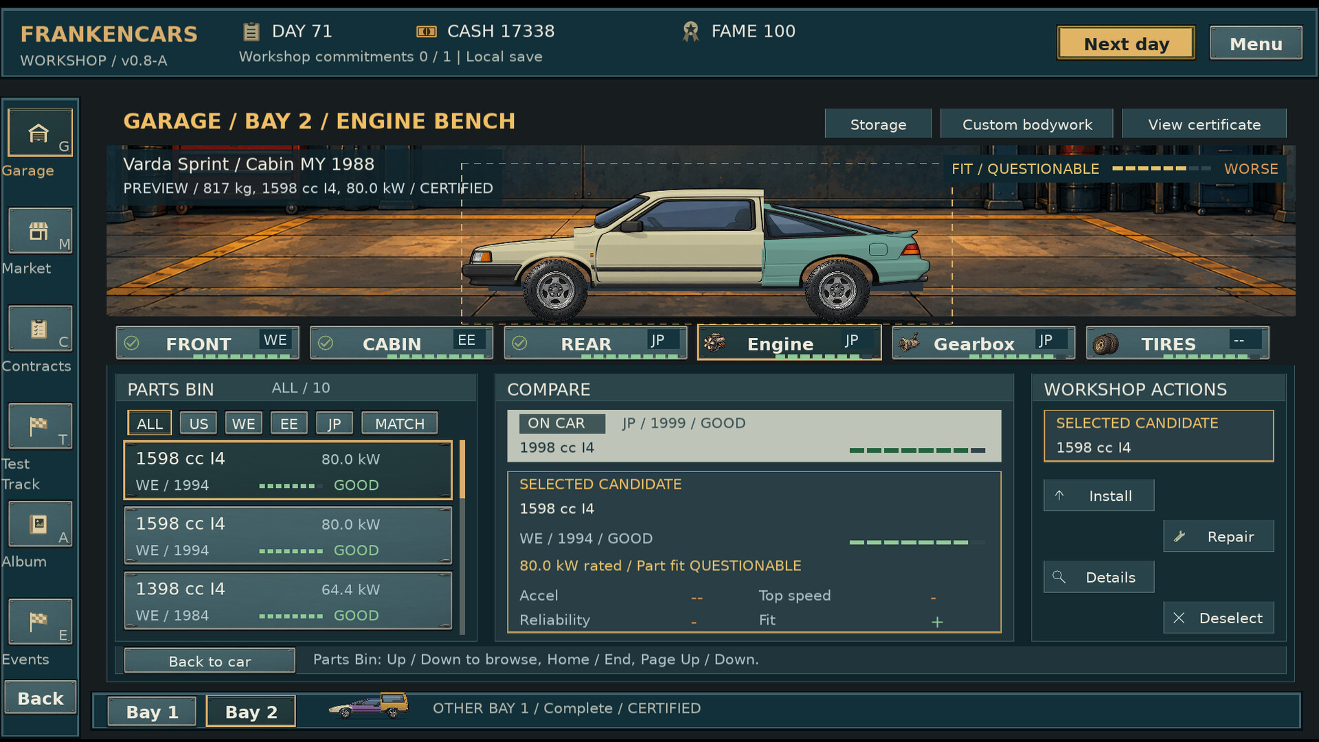 FrankenCars screenshot 2