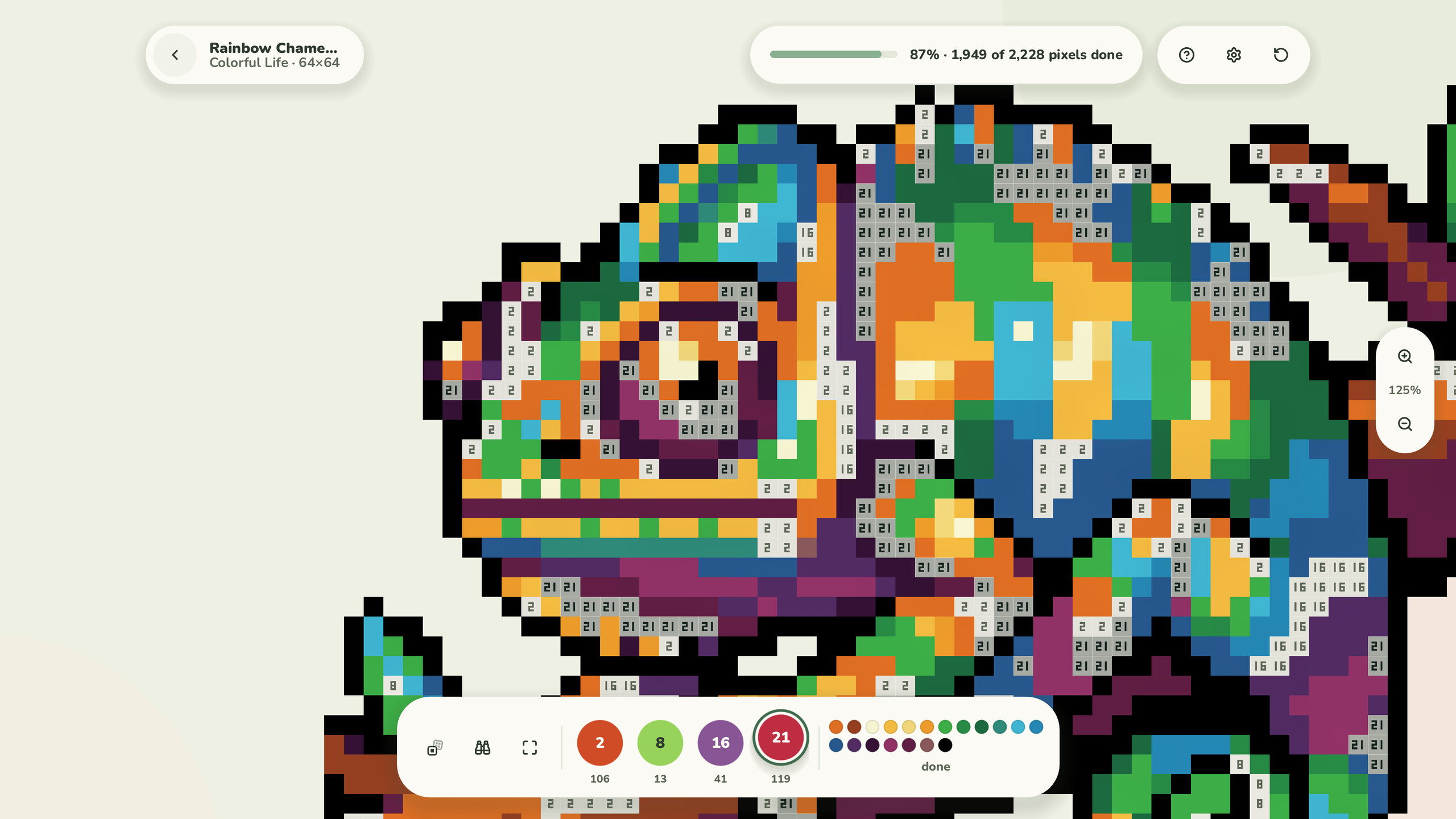 Pixel Pause: Color by Number screenshot 1