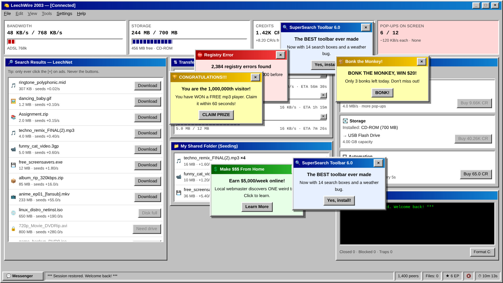 LeechWire 2003 screenshot 4