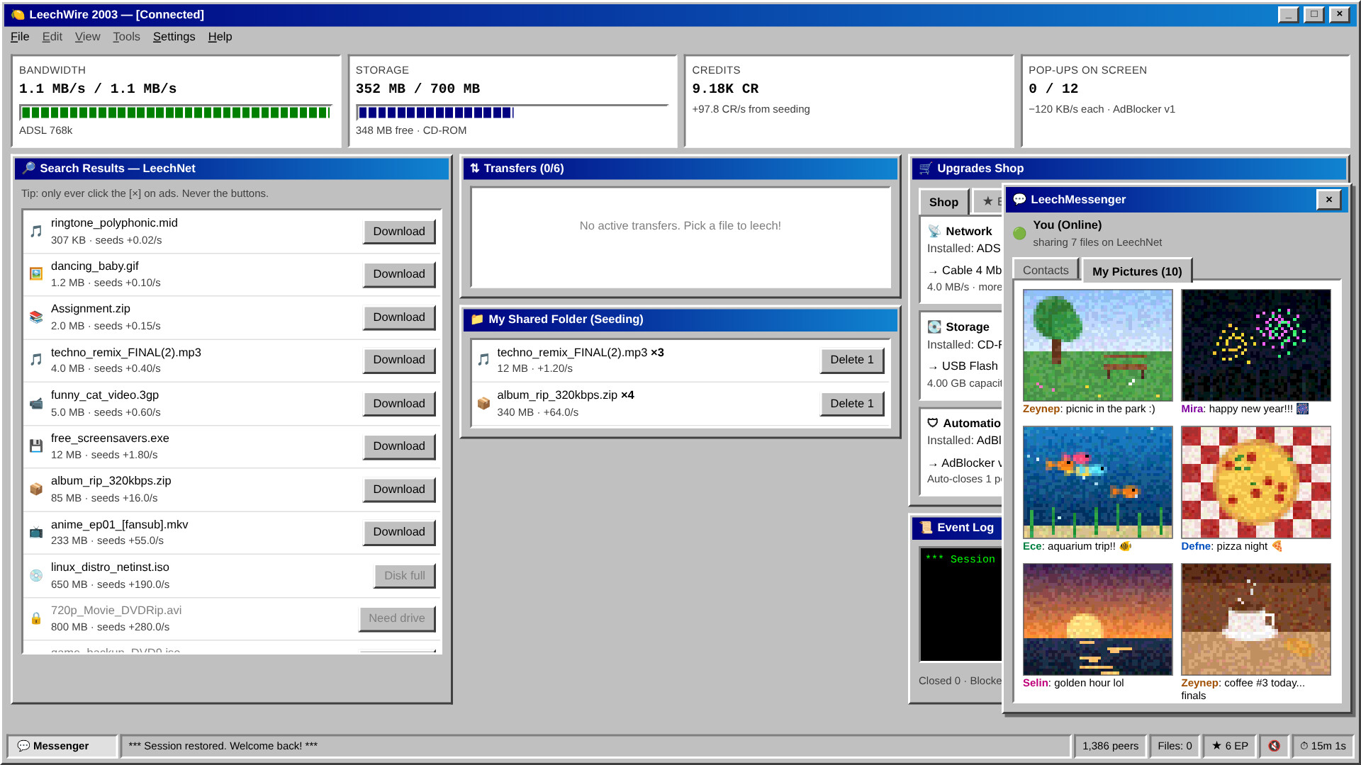 LeechWire 2003 screenshot 3