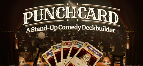Cover art from Punchcard: A Stand-Up Comedy Deckbuilder