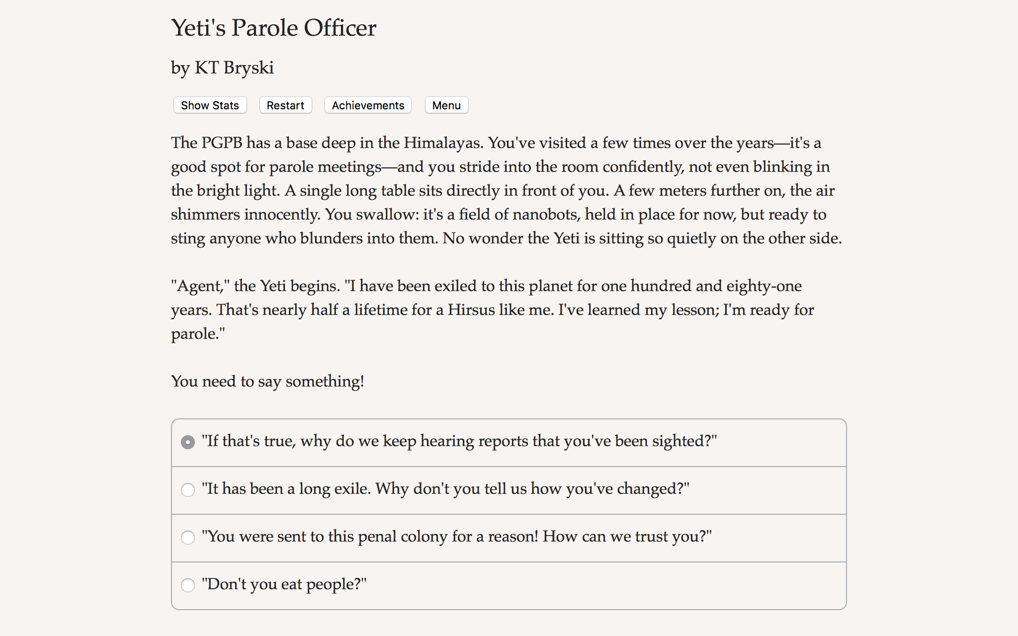 Yeti's Parole Officer screenshot 3