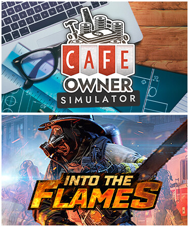 Cafe in flames