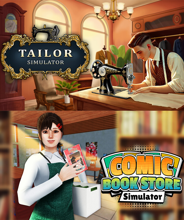 Tailor Simulator & Comic Book Store Simulator Bundle