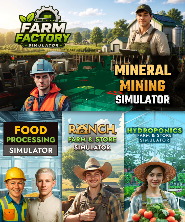 Farm Factory x Mineral Mining x Food Processing x Ranch Farm x Hydroponics